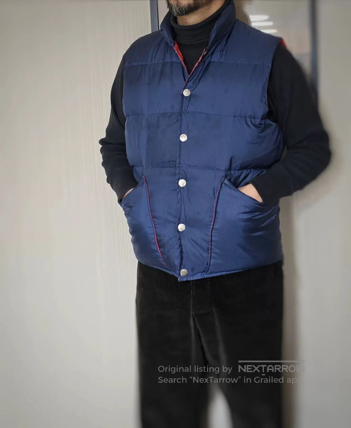 Tenderloin Down Vest in Dark Blue Color. Size US S / EU 44-46 / 1 - 1 Thumbnail