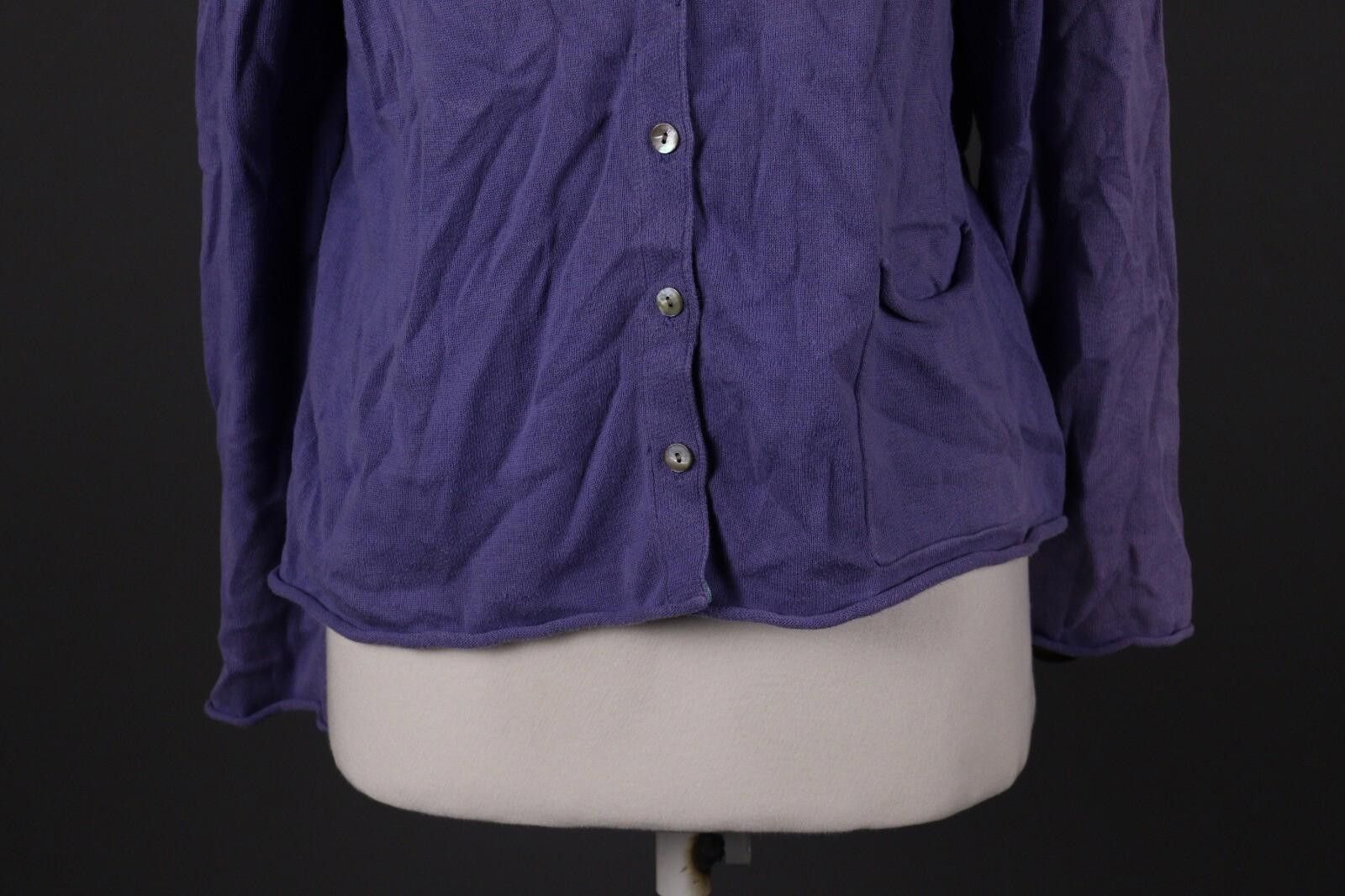 Designer Gudrun Sjoden Blue Knit Cardigan Sweater Size L Size L / US 10 / IT 46 - 3 Thumbnail