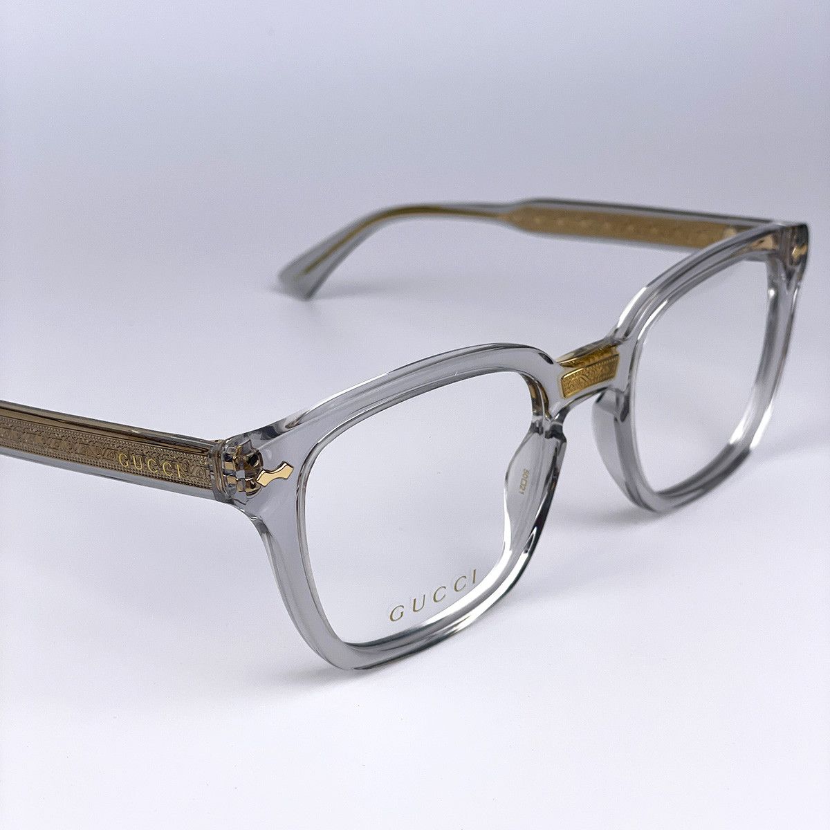 Gucci NEW Gucci GG0184O 005 Gold Square Unisex Eyeglasses Size ONE SIZE - 6 Thumbnail