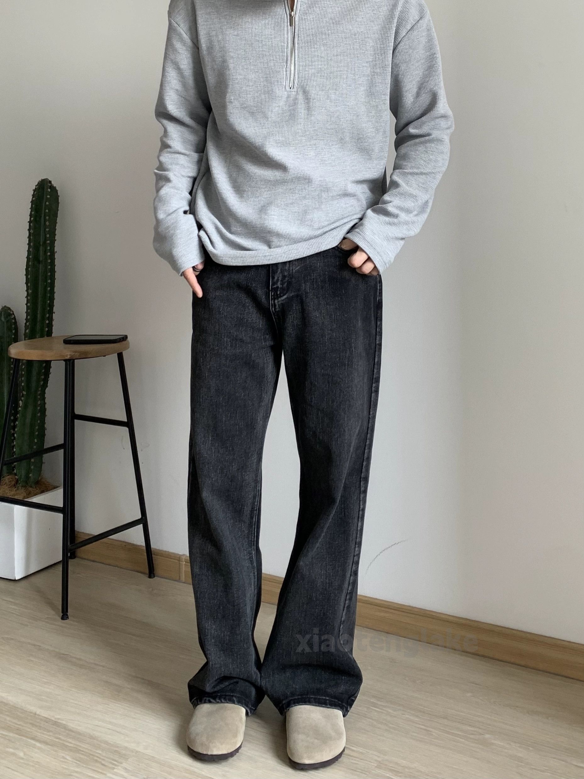 cleanfit washed faded yuppie loose baggy jeans