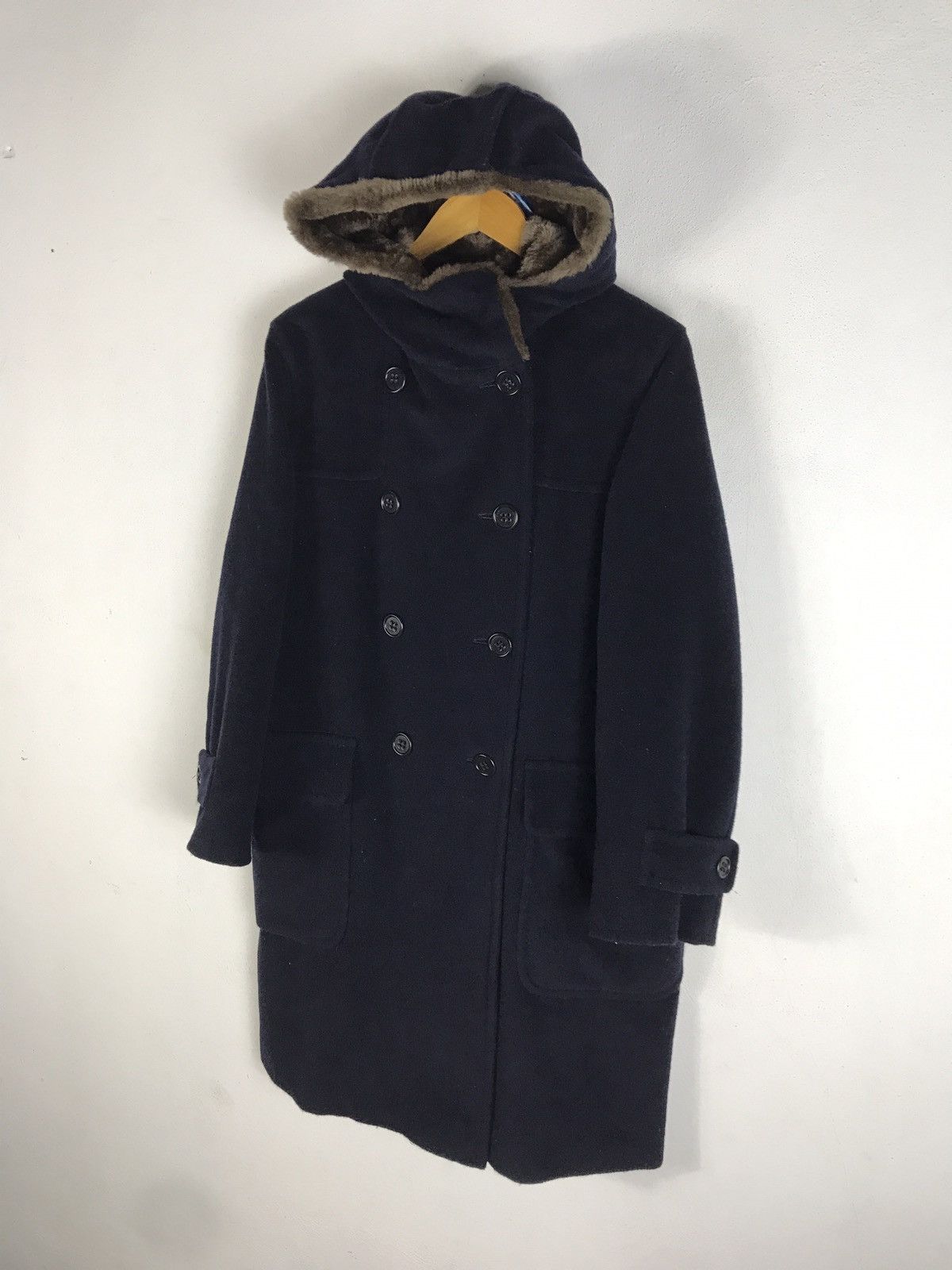 Max Mara 🔥Rare🔥Vintage Max Mara Wool & Cashmere Fur Hooded Coat Size M / US 6-8 / IT 42-44 - 4 Thumbnail