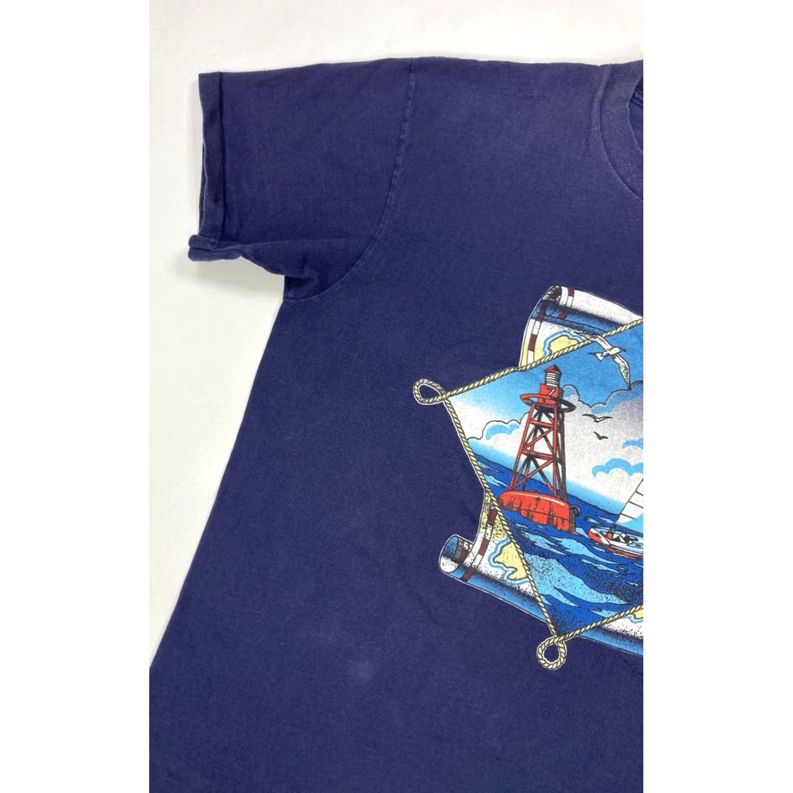 Vintage VINTAGE Sherry's Marco Island Graphic T-shirt Men XL Blue USA 90s Single Stitch Size US XL / EU 56 / 4 - 3 Thumbnail
