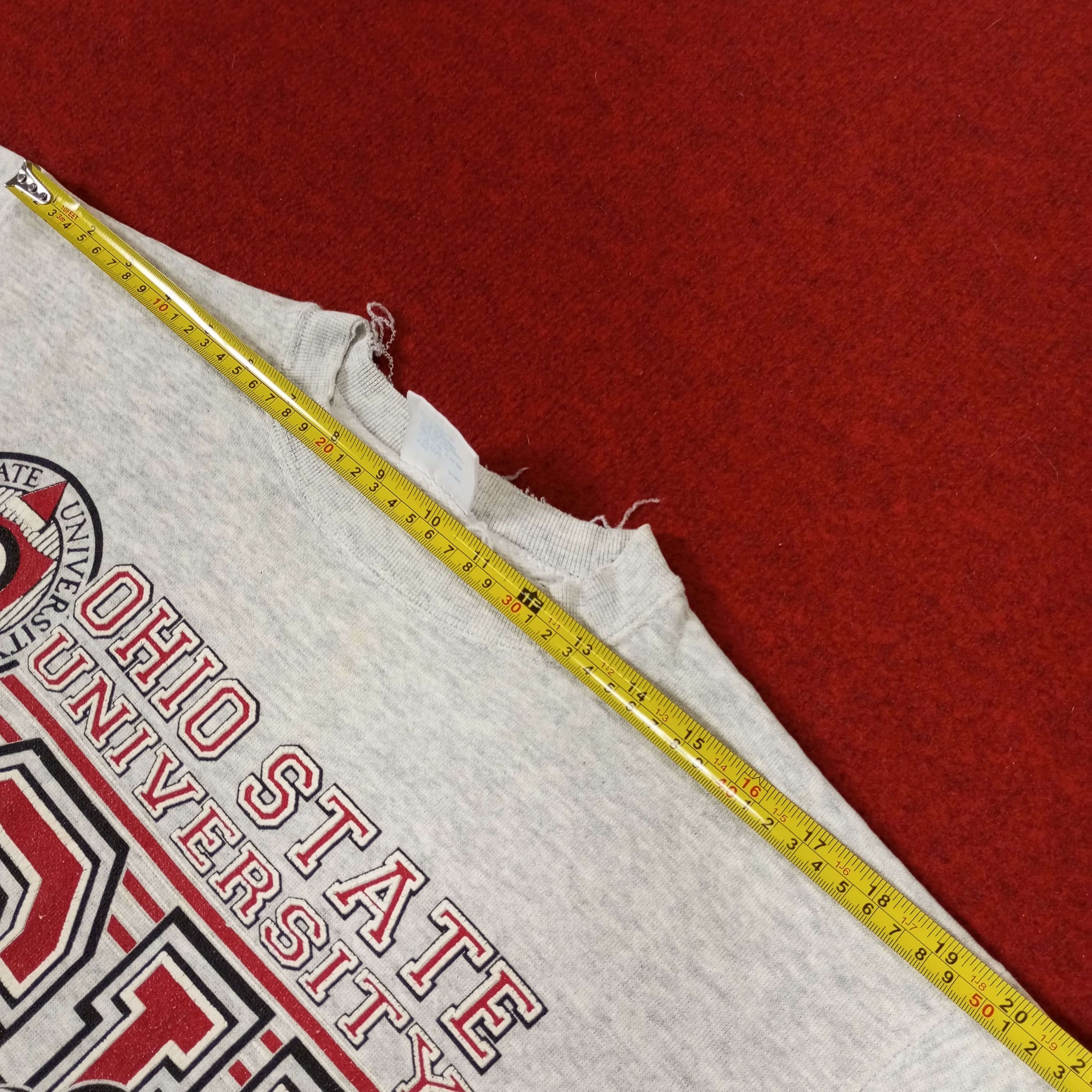 Tultex × Vintage Ohio State University Buckeyes Vintage Distressed Sweatshirt Size US S / EU 44-46 / 1 - 14 Thumbnail