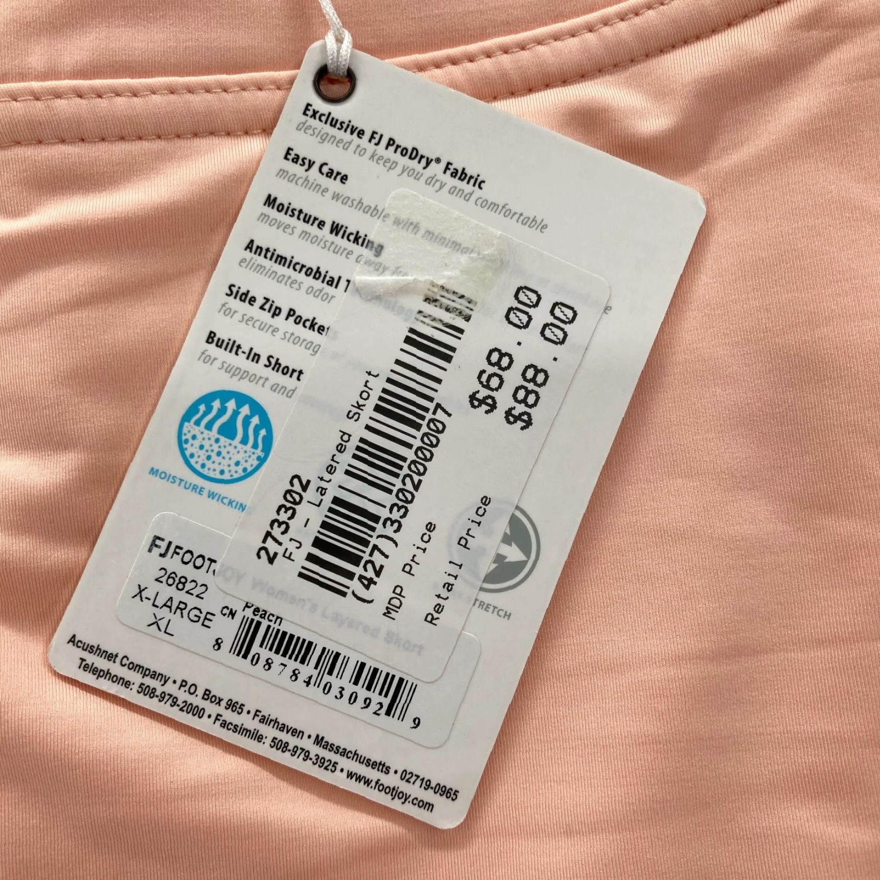 Footjoy FootJoy Skort Women's XL Pink Stretch Golf Tennis Preppy NWT Layered Performance Size 40" / US 18 - 5 Thumbnail