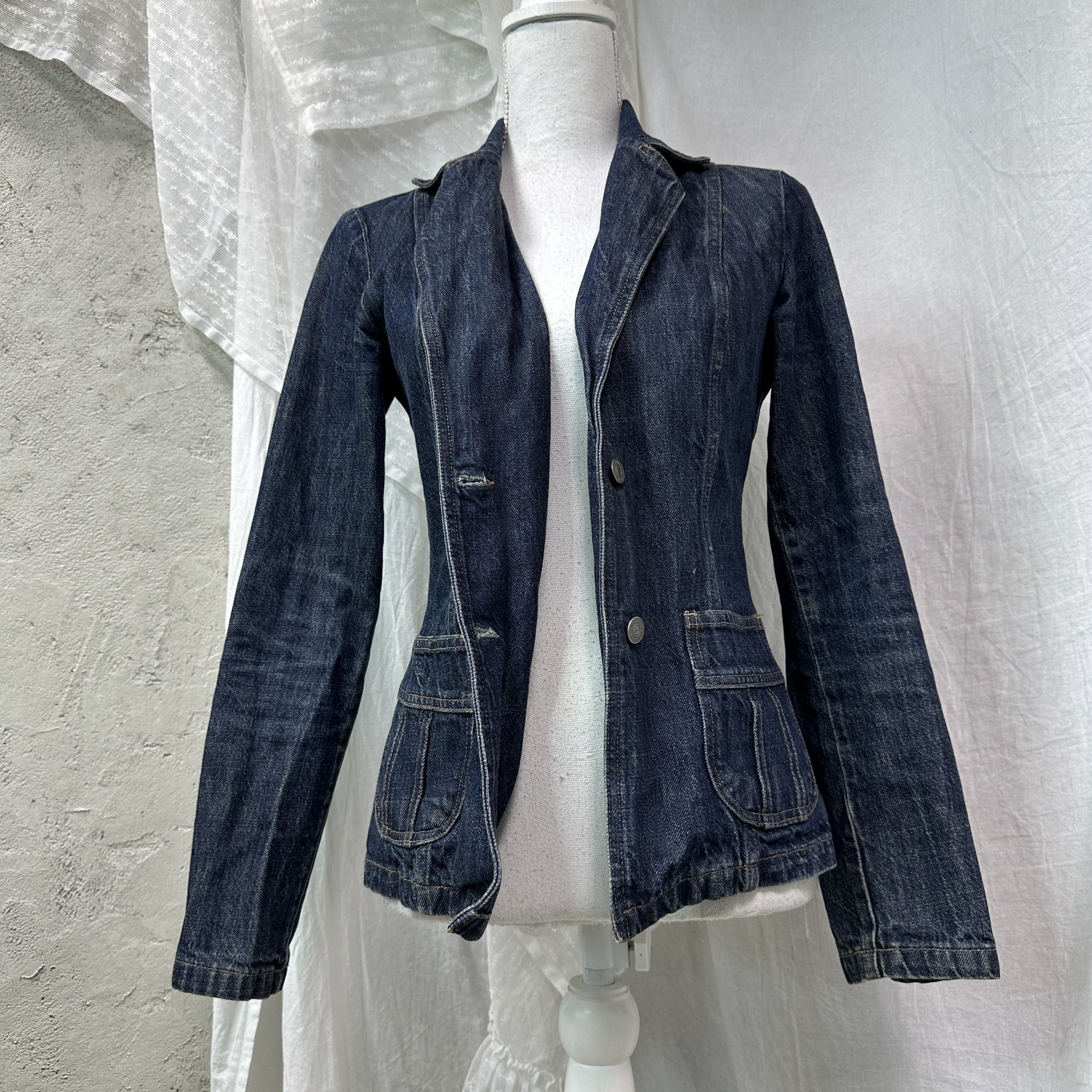Vintage Vintage Denim Streetwear Fitted Jeans Jacket/Blazer Y2K Size S / US 4 / IT 40 - 4 Thumbnail