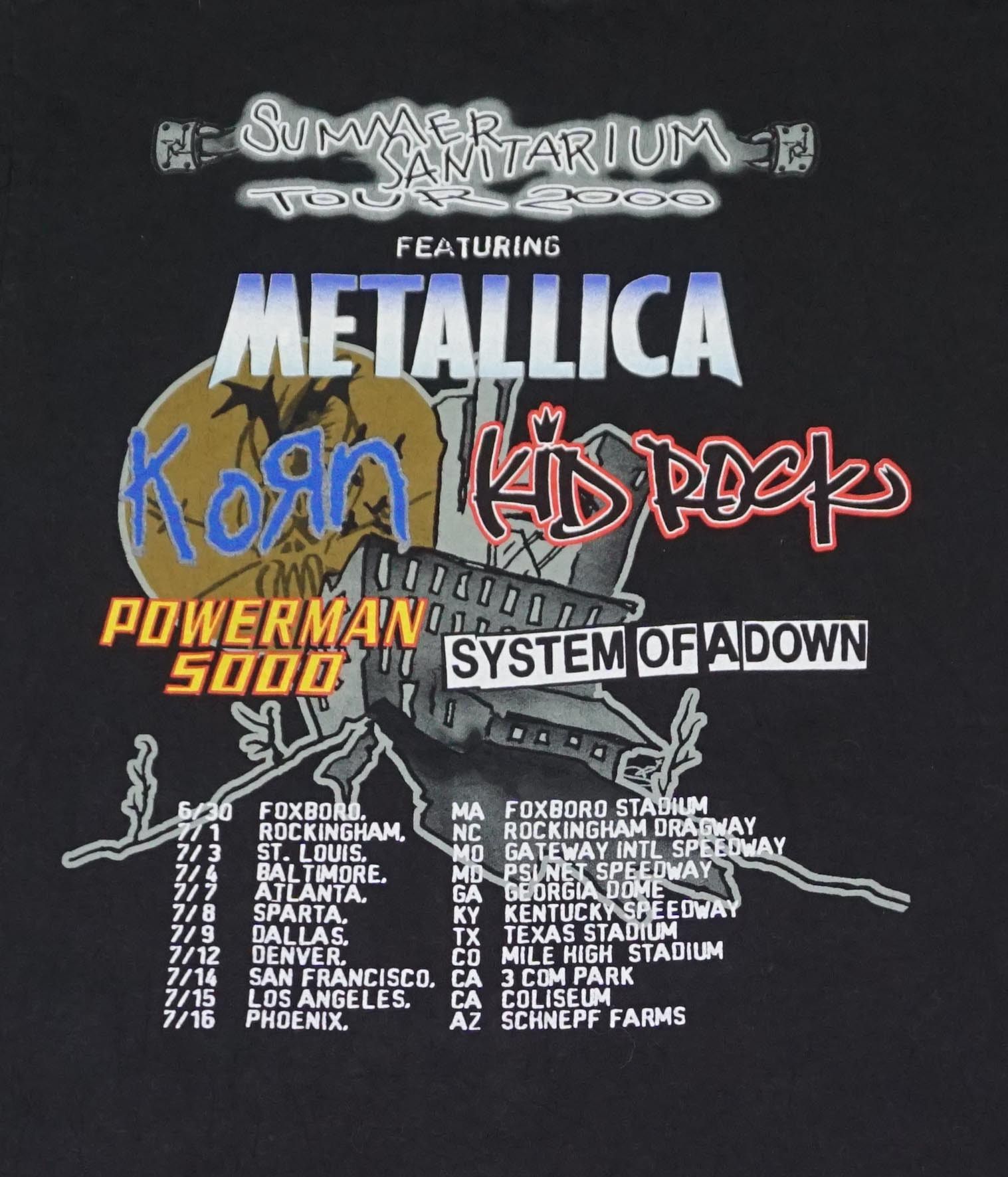 Band Tees × Vintage 2000 Summer Sanitarium Tour T-shirt, Metallica Korn Kid Rock Size US L / EU 52-54 / 3 - 5 Thumbnail