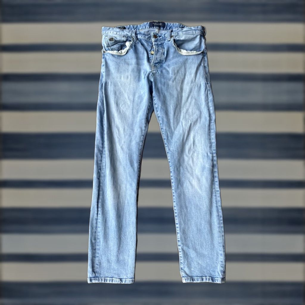 Scotch & Soda Scotch & Soda Amsterdam Blauw Ralston Men’s Jeans 33x30 Slim Button Fly Blue Denim Cotton Size US 33 - 1 Thumbnail