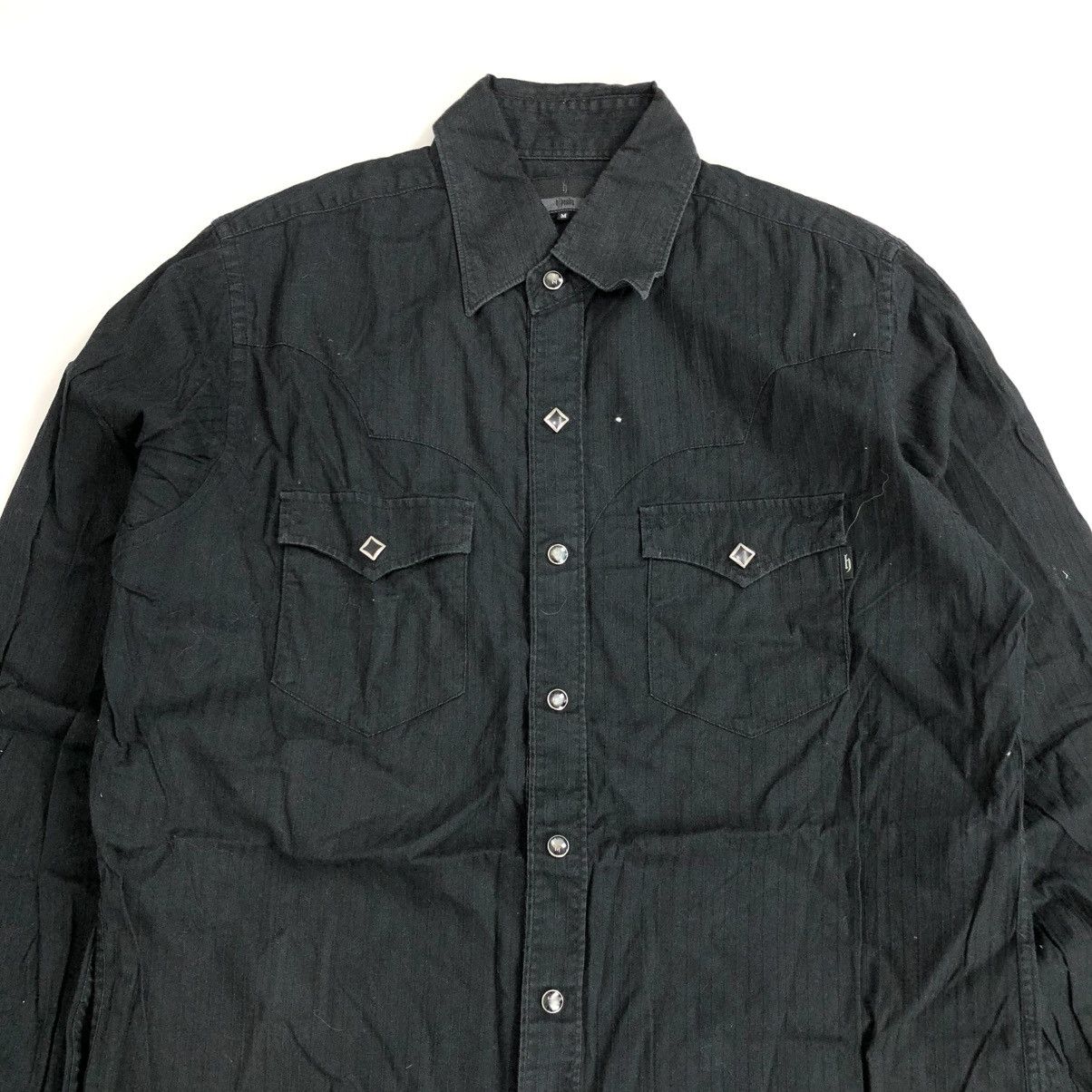 Japanese Brand × Vintage Vintage DjHonda Double Pocket Black Western Shirt Size US M / EU 48-50 / 2 - 2 Thumbnail