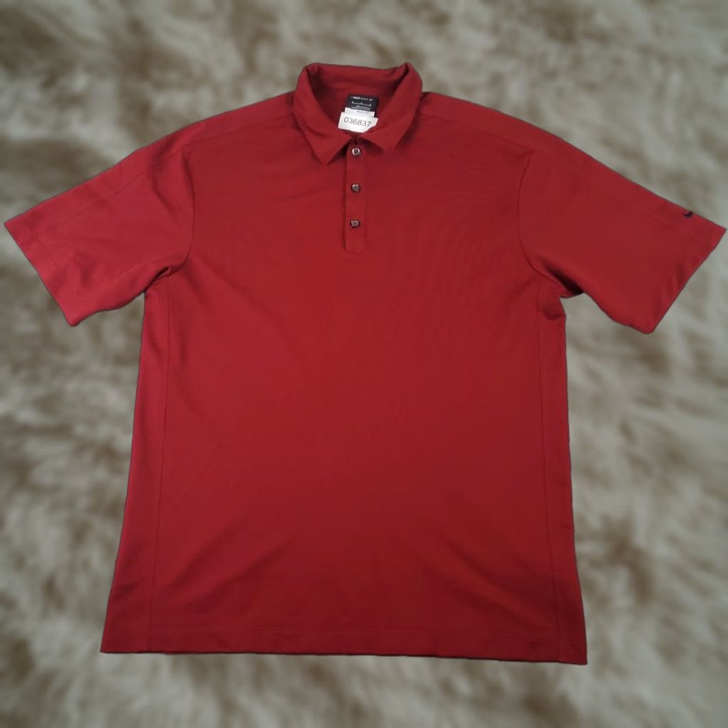 Nike VINTAGE is not applicable; Nike Polo Shirt Mens Medium Red Swoosh Golf Casual Short Sleeve Size US M / EU 48-50 / 2 - 1 Thumbnail