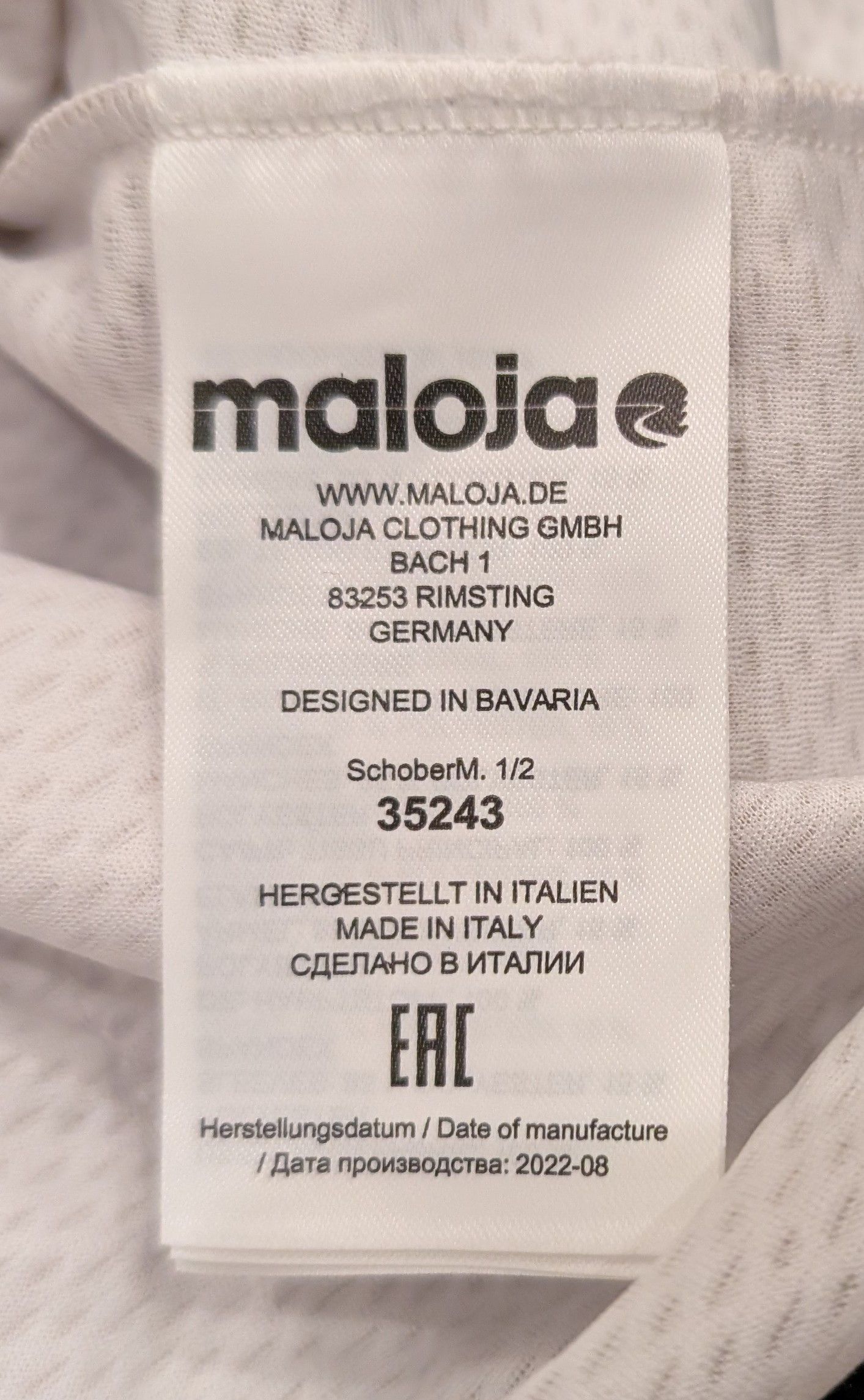 Maloja Maloja Lightweight Cycling Jersey Made in Italy Size US L / EU 52-54 / 3 - 4 Thumbnail