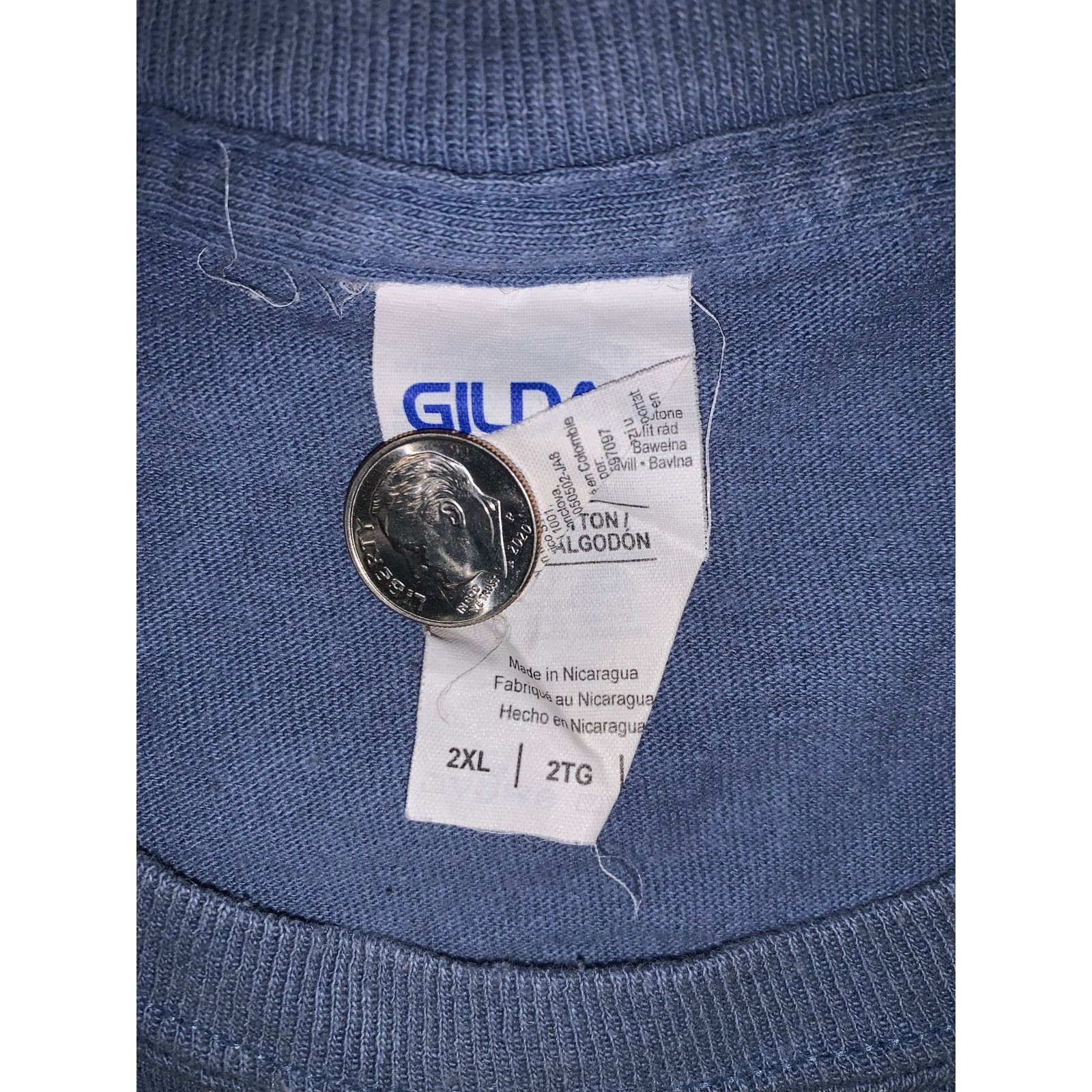 Gildan Y2K Wolf Moon T Shirt Blue 2XL Gildan Nature Wildlife Size US XXL / EU 58 / 5 - 5 Thumbnail
