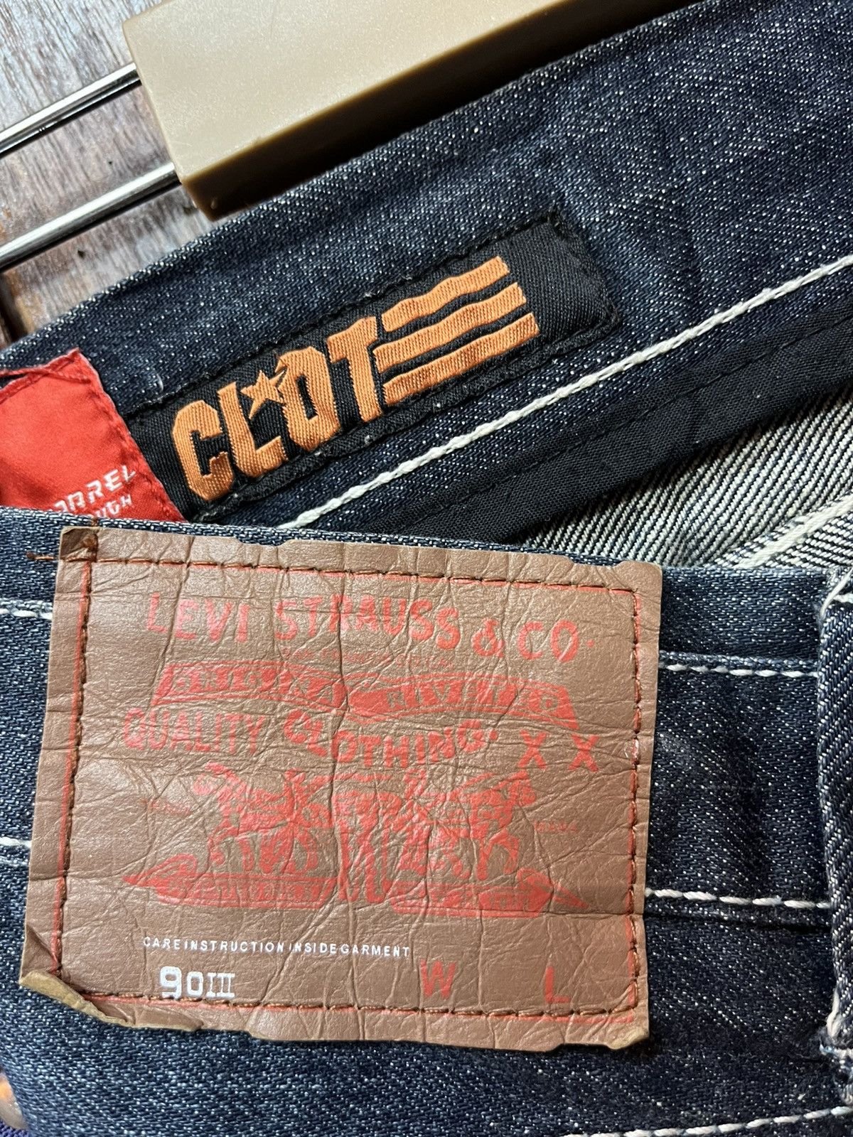 Levi's Vintage Y2K Levis X Clot Collaboration Denim Size US 29 - 5 Thumbnail