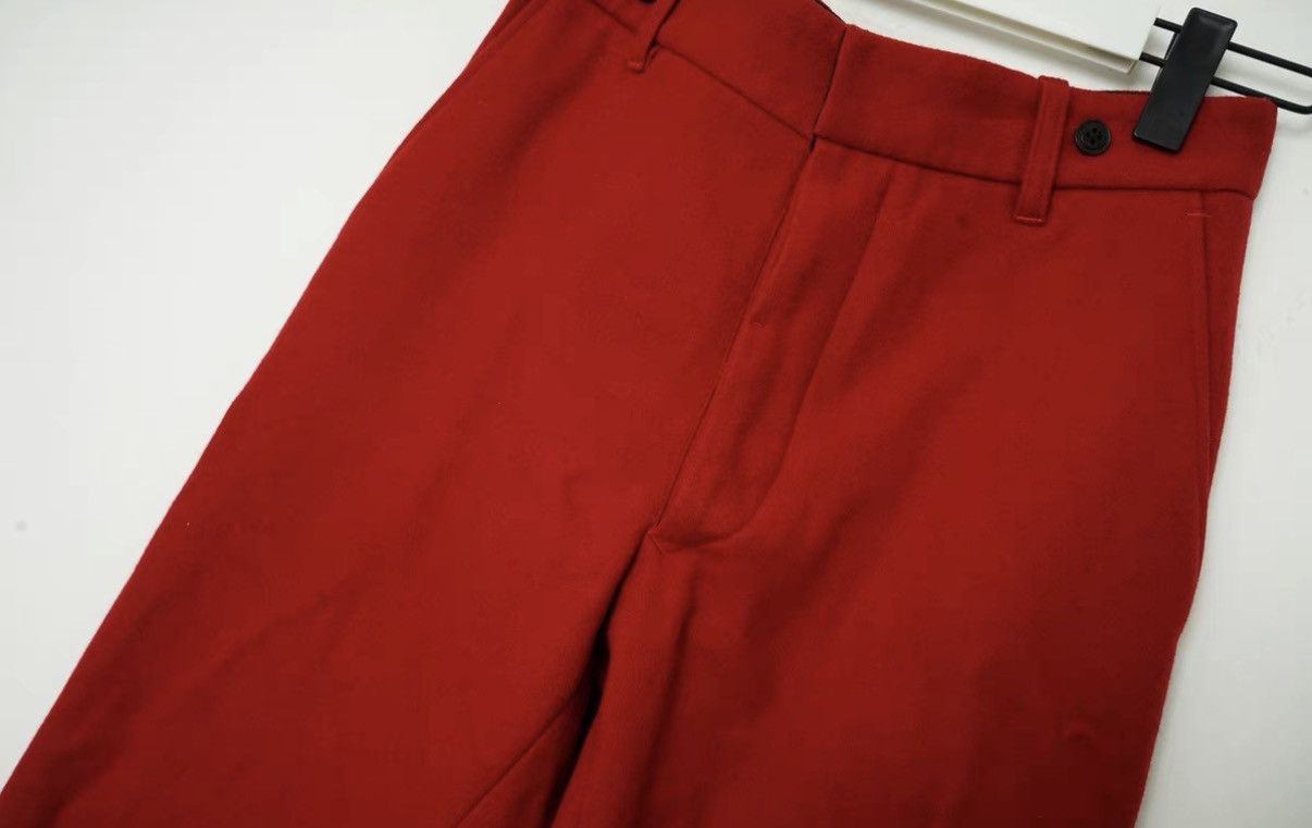 Dries Van Noten Dries Van Noten Fall/Winter Wool Burgundy Straight-Leg Pants Size US 30 / EU 46 - 8 Thumbnail