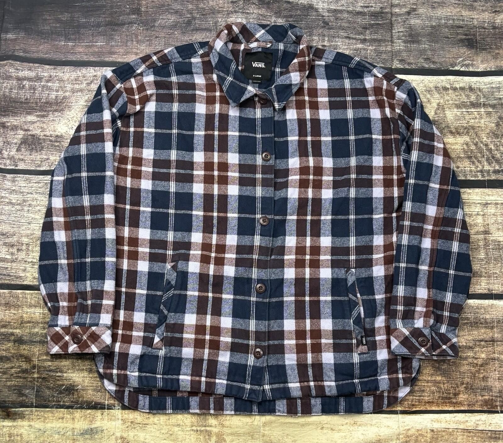 Vans Vans Shacket Men XL Flannel Thick Pocket Cotton Shirt Jacket Size US XL / EU 56 / 4 - 1 Thumbnail