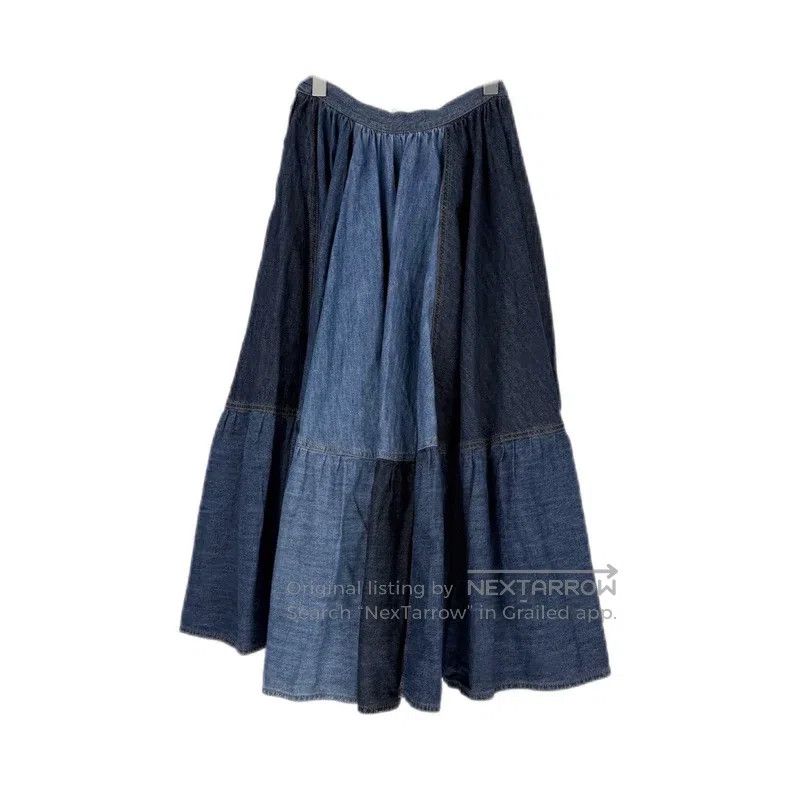 Dior Dior Washed blue colour-blocked denim skirt Size 24" / US 00 / IT 34 - 2 Thumbnail