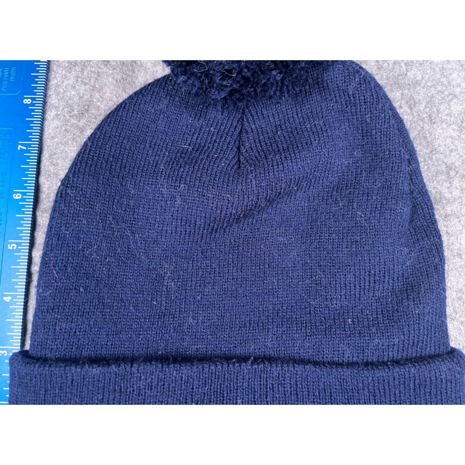 Vintage Promotional Headwear Beanie Adult One Size Blue Knit 100% Acrylic Pom Ski Breweries Unisex Size ONE SIZE - 3 Thumbnail