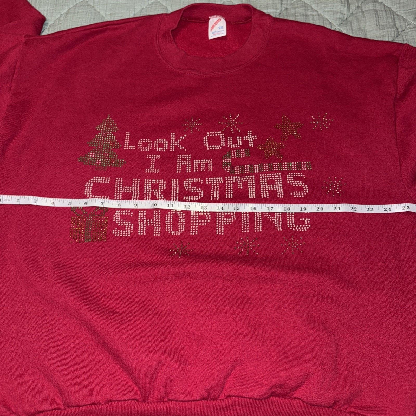 Jerzees Jerzees Vintage Granny Christmas Sweatshirt Size 2XL RED Size US XL / EU 56 / 4 - 8 Thumbnail