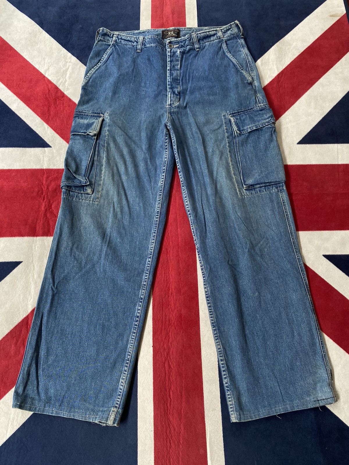 Polo Ralph Lauren × Vintage Polo Ralph Lauren Duble RL Vintage Cargo Denim Pants Size US 32 / EU 48 - 1 Thumbnail