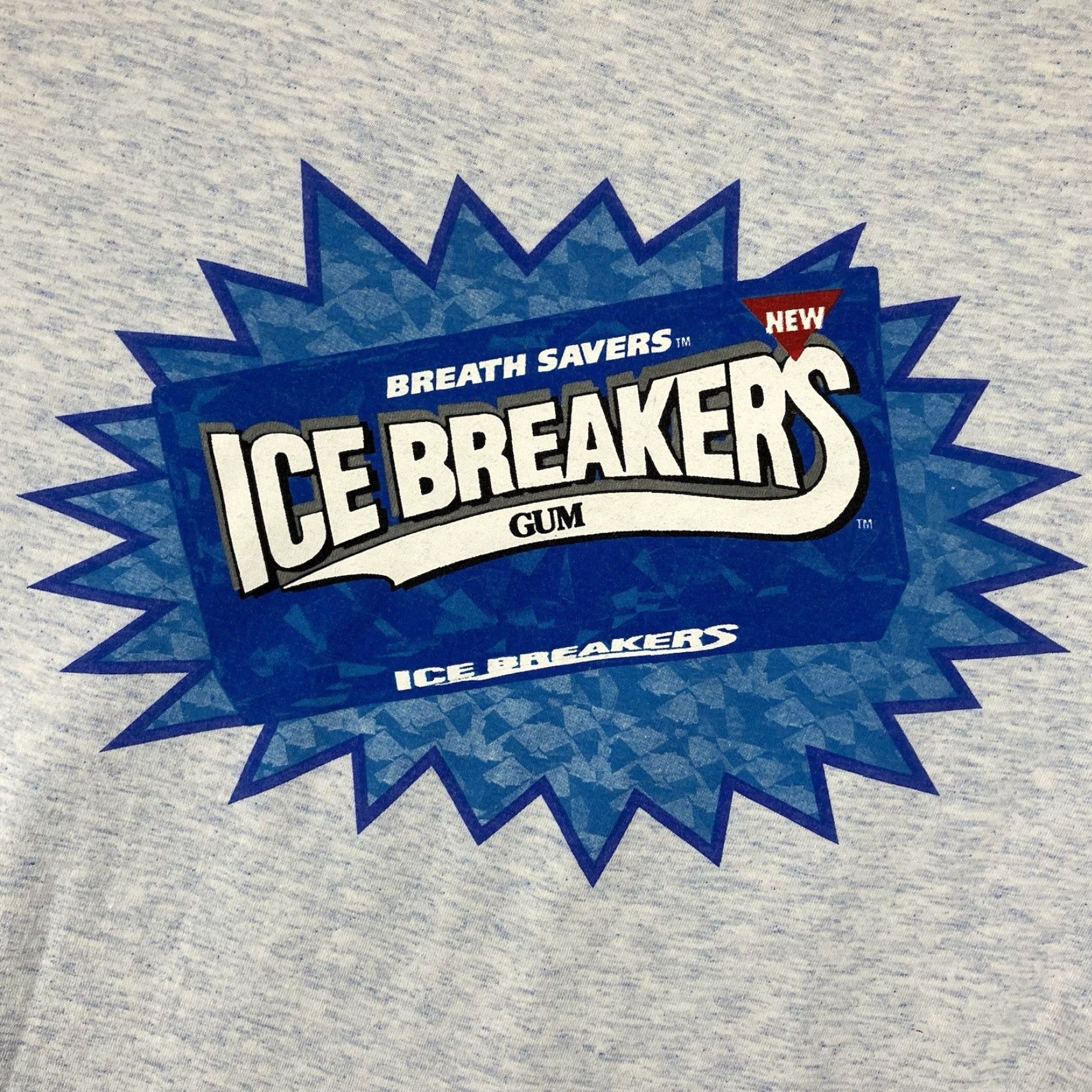 Doublet VINTAGE Ice Breakers Gum Shirt Made In USA Single Stitch Double Sided L | Nabisco T-Shirt | Men’s Cotton 1990s Blue Short Sleeve Crew Neck Adult L Size US L / EU 52-54 / 3 - 3 Thumbnail