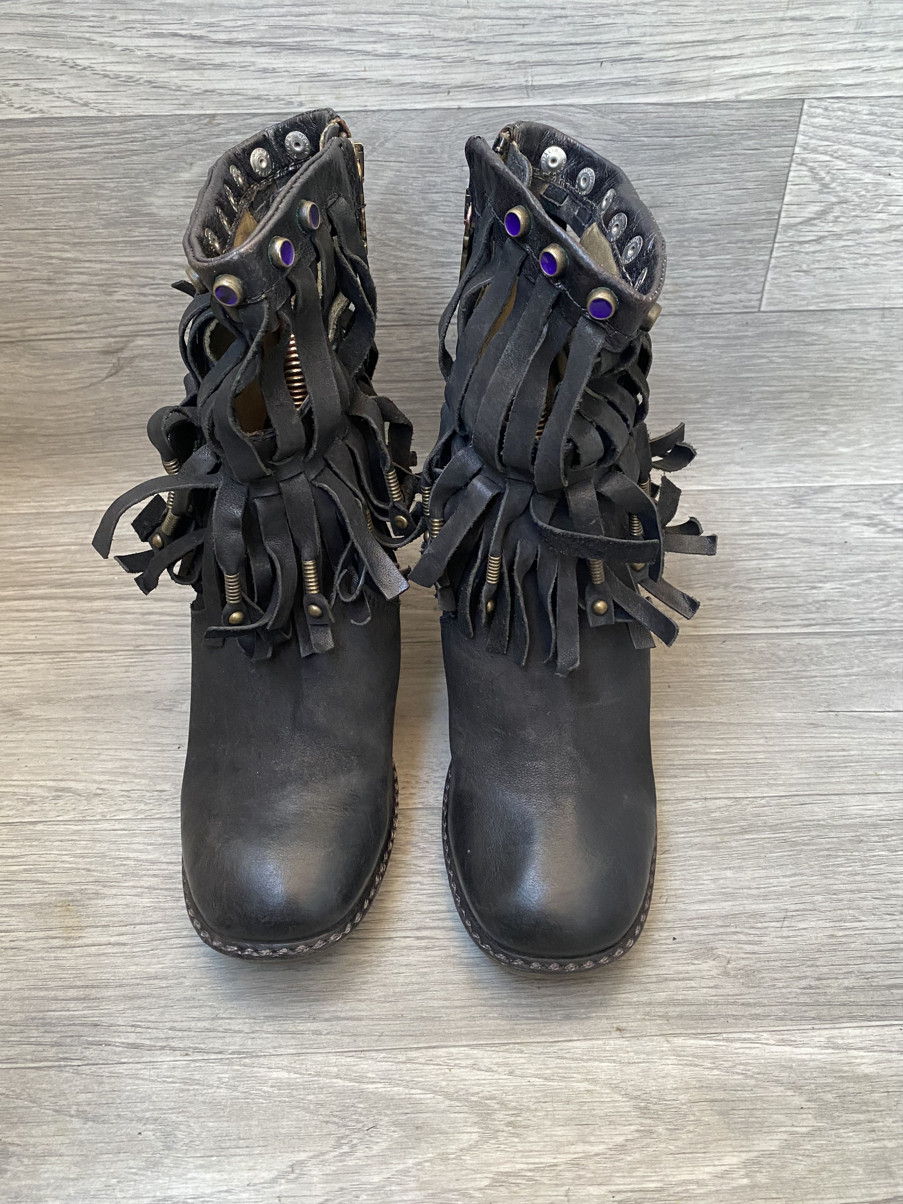 A.S.98 A.s.98 studded western zipper heel boots sz 38 Size US 8 / IT 38 - 5 Thumbnail