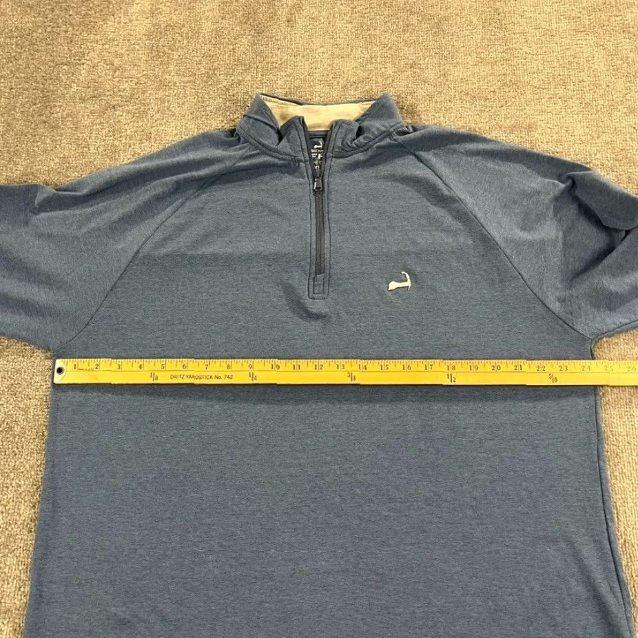Vintage CUFFYS Cape Cod Pullover Men Extra Large Blue 1/4 Zip Sweater Stretch Mock L/S Jacket Size US XL / EU 56 / 4 - 5 Thumbnail