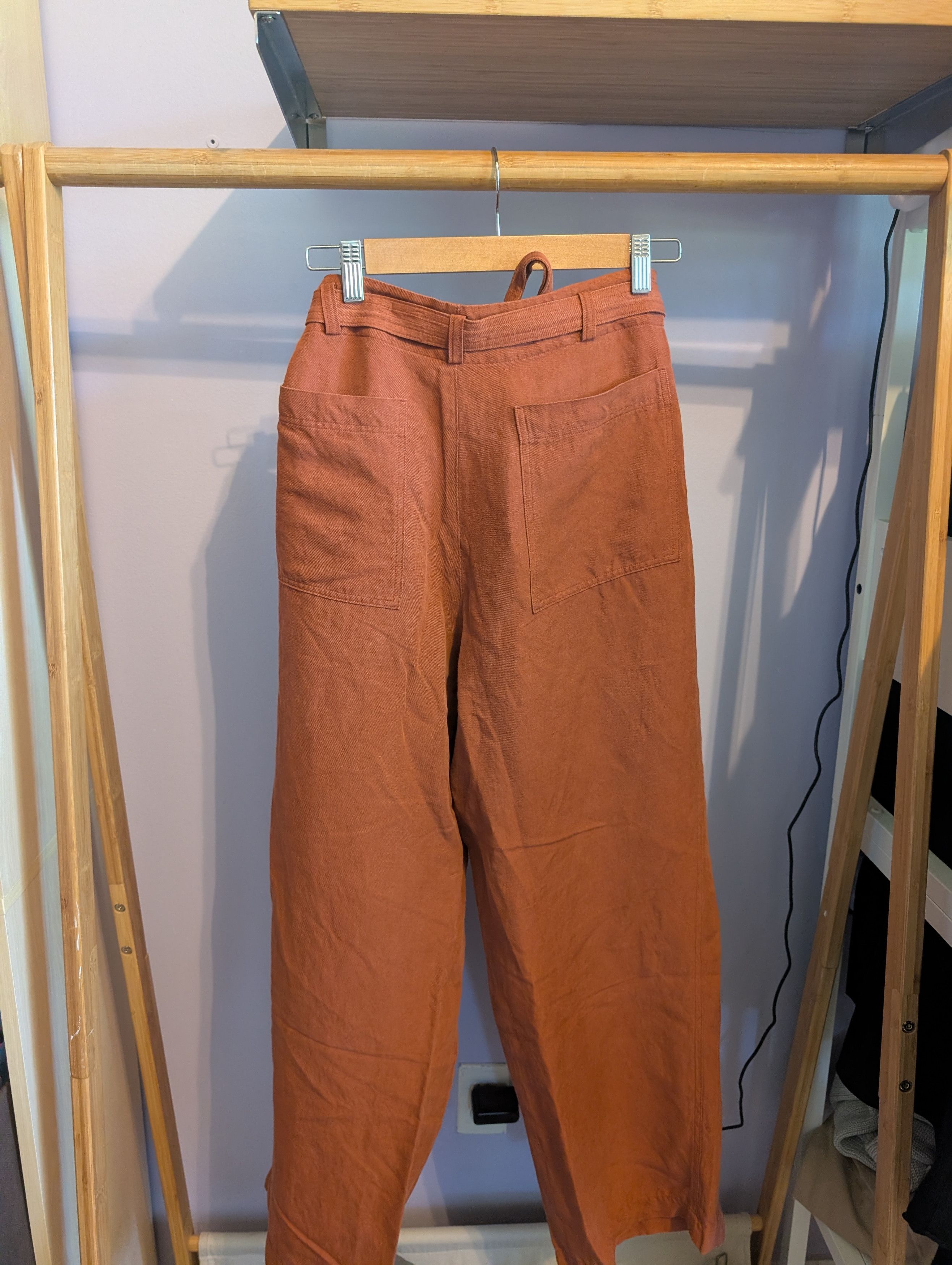 Auralee Cale silk linen belted trousers Size US 32 / EU 48 - 2 Thumbnail