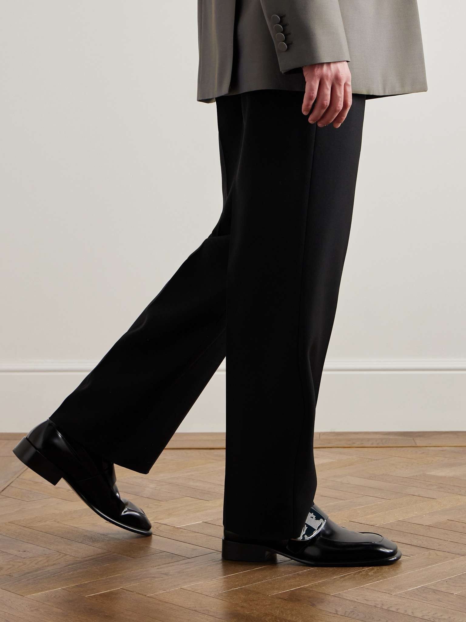 Burberry o1w1db10125 Leather Shield Loafers in Black Size US 10.5 / EU 43-44 - 2 Thumbnail