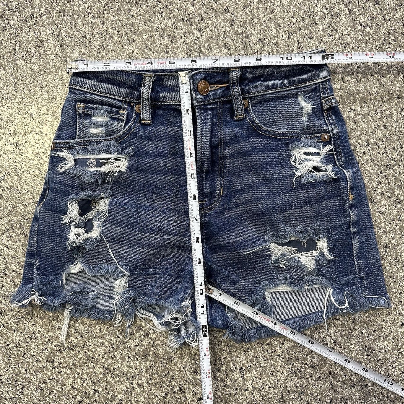 American Eagle Outfitters American Eagle Outfitters Shorts Womens 0 24x3 High Rise Distressed Cut-Off Denim Short Size 25" / US 0 / IT 36 - 5 Thumbnail