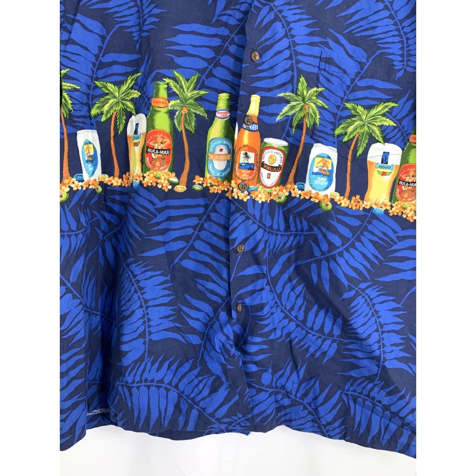 Vintage Kalaheo Mens Button-Up Shirt Blue Beer Cotton Blend 2XL Short Sleeve Hawaiian Shirt Size US XXL / EU 58 / 5 - 5 Thumbnail