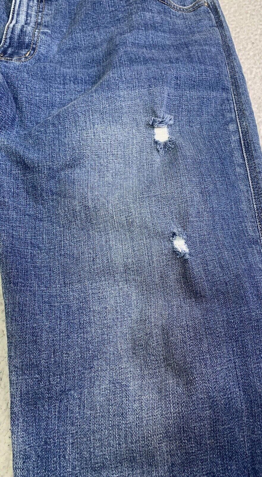 Kancan USA Kancan Jeans Women's Size 13 Blue Distressed Straight Leg Size ONE SIZE - 8 Thumbnail