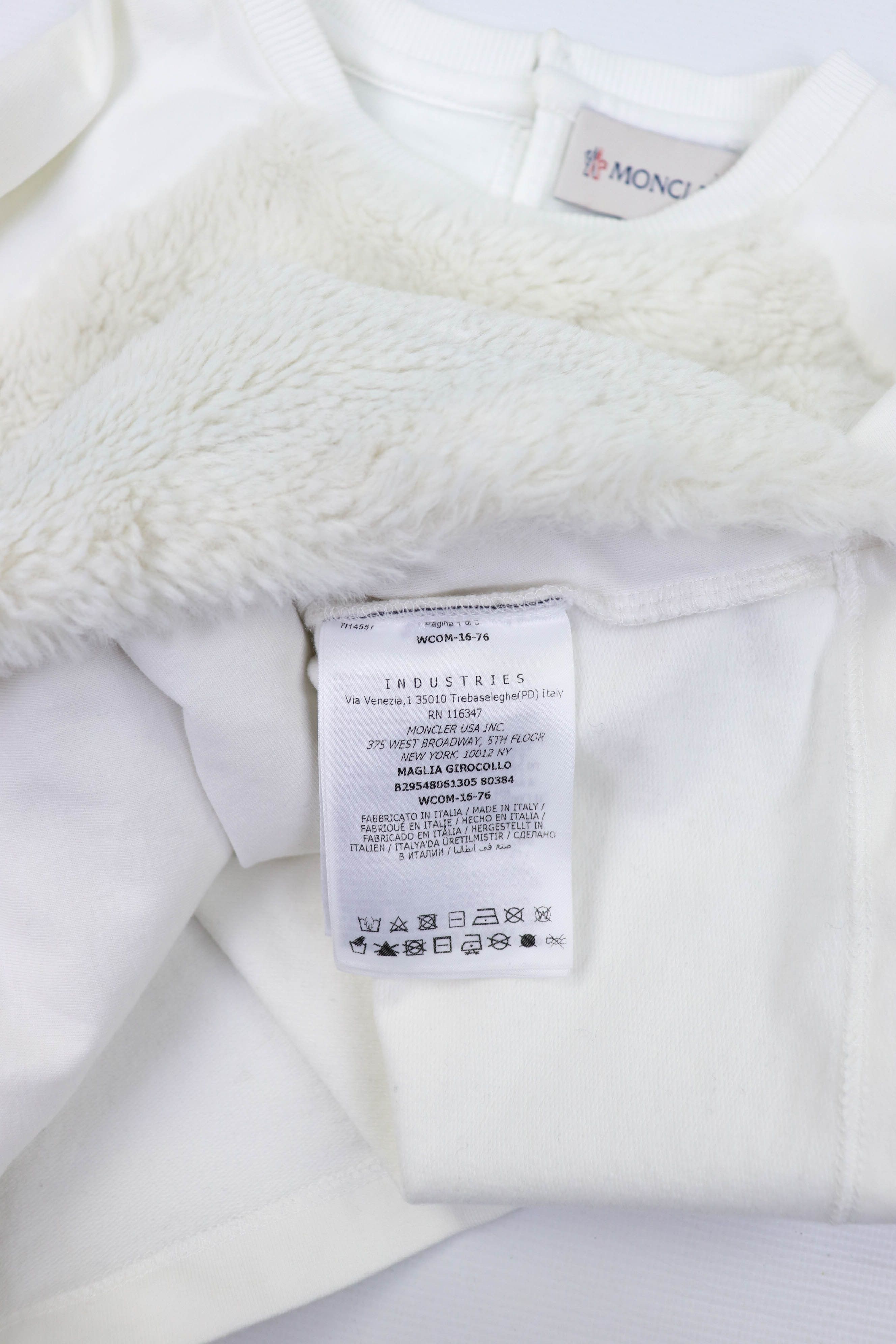 Moncler Moncler Girls Kids Faux Fur Front White Cotton Long Sleeve Size XXS / US 00 / IT 34 - 11 Thumbnail