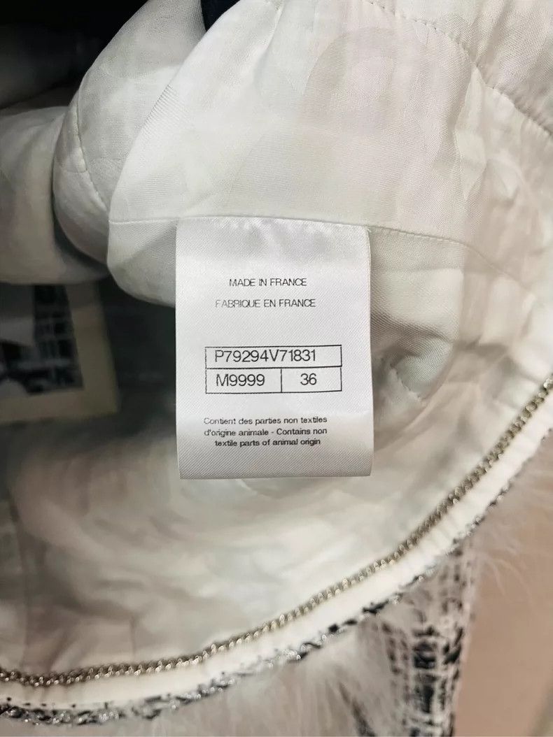 Chanel 25S black and white feather rolled-edged jacket 250
