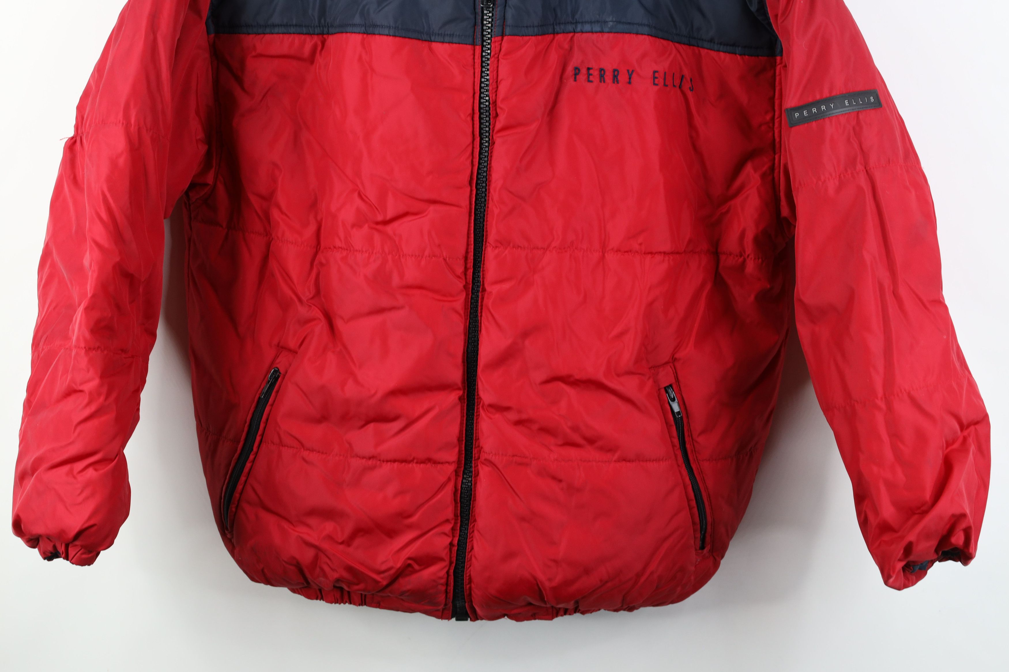 Perry Ellis Vintage 90s Perry Ellis Spell Reversible Puffer Jacket Coat Size US M / EU 48-50 / 2 - 3 Thumbnail