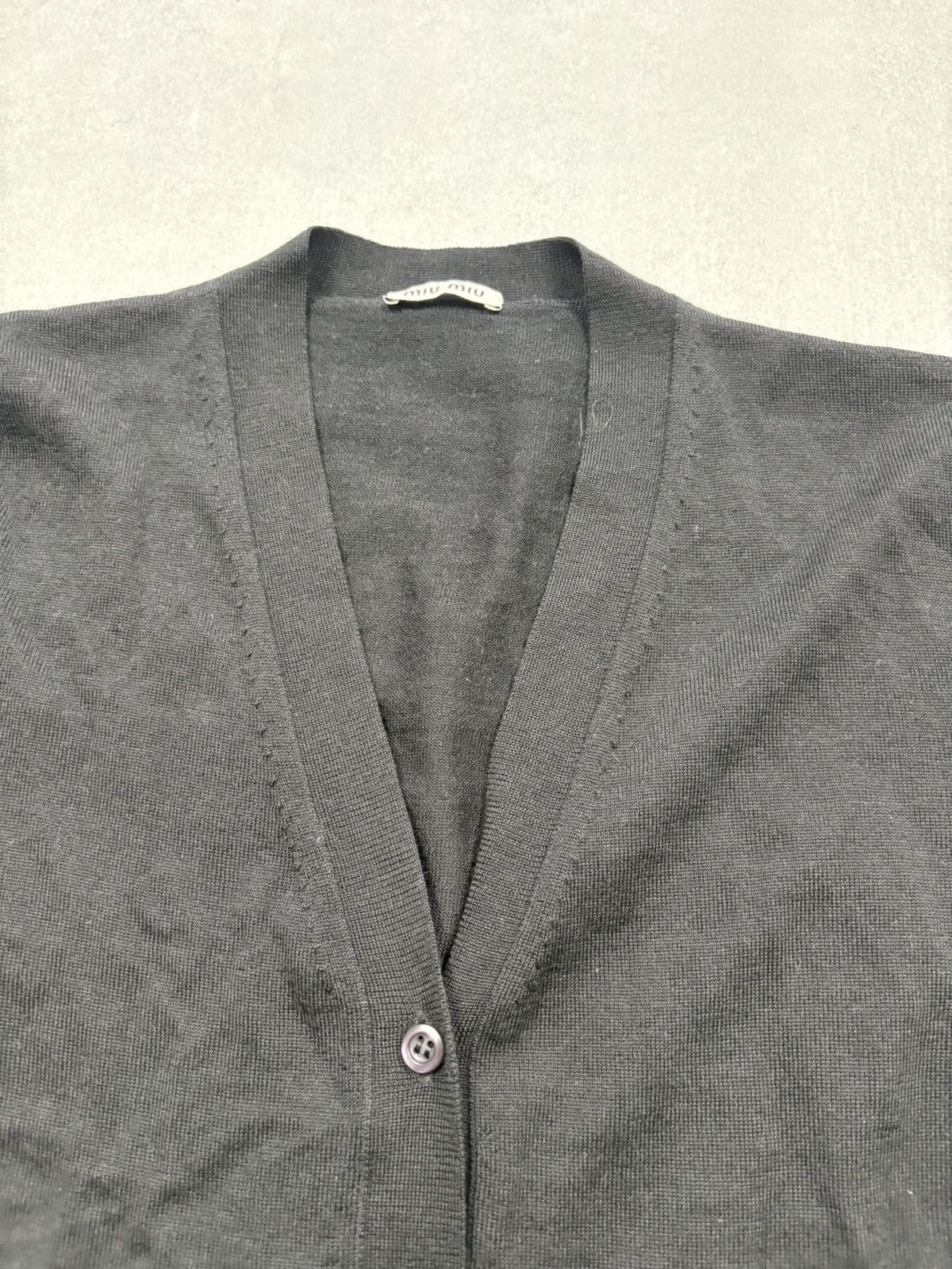 Miu Miu Miu Miu SS21 Button-Up Virgin Wool Silk Cardigan Black 42 Size M / US 6-8 / IT 42-44 - 8 Thumbnail