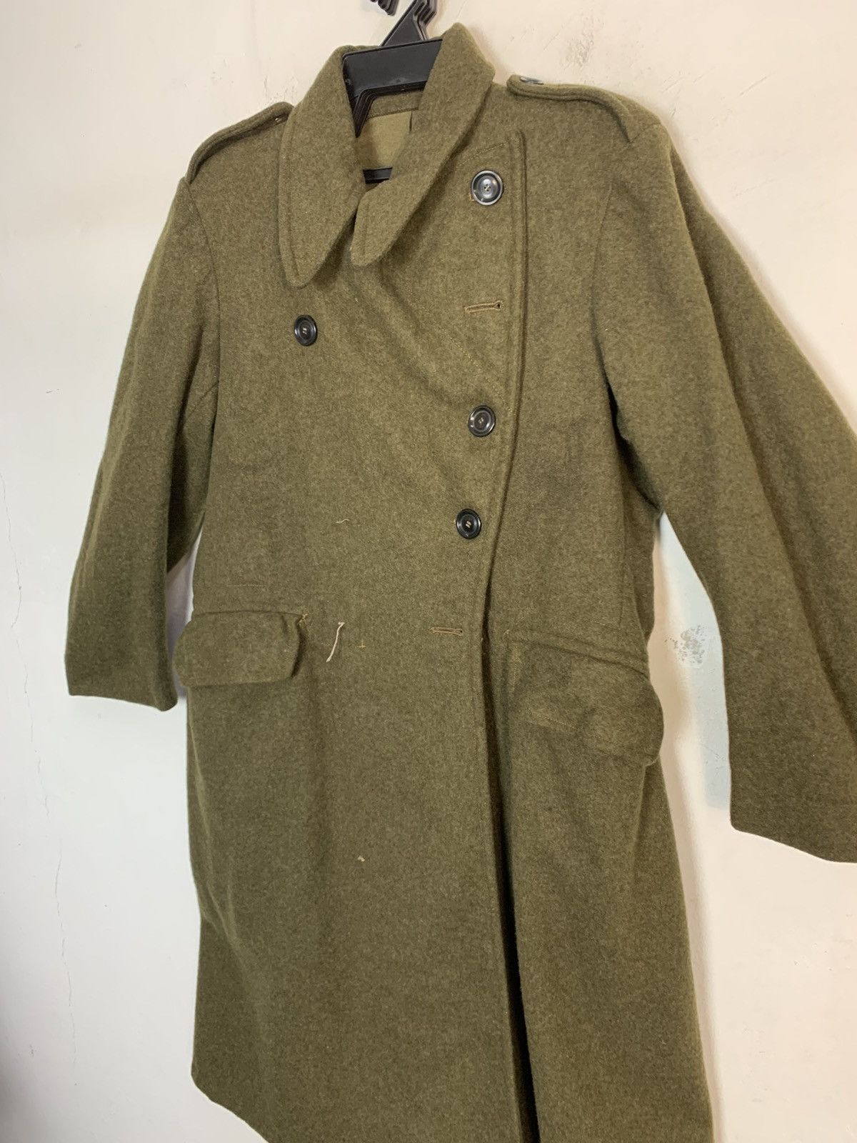 Other 80s Military Wool Greatcoat Pattern Dismounted Olive Green Size US M / EU 48-50 / 2 - 4 Thumbnail