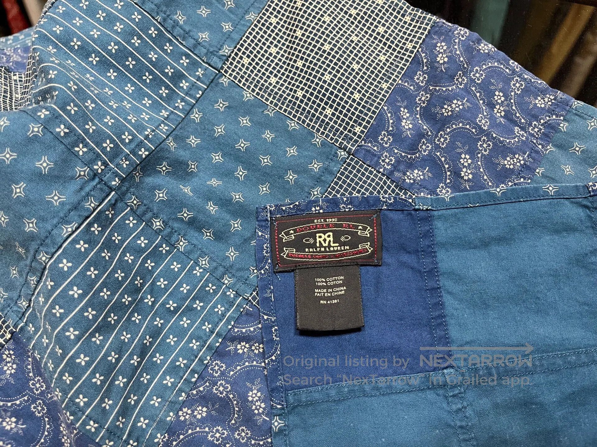 RRL Ralph Lauren RRL Map Print Scarf. Size ONE SIZE - 7 Thumbnail