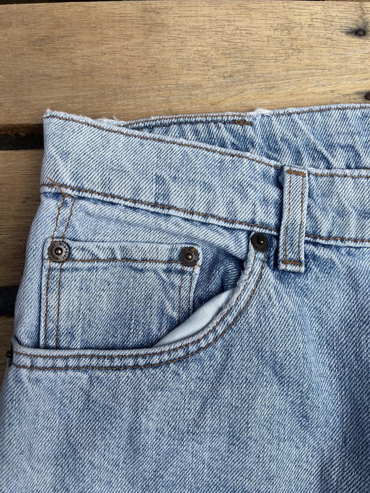 Vintage 90s Wrangler Distressed Faded Denim Jeans Size US 31 - 5 Thumbnail