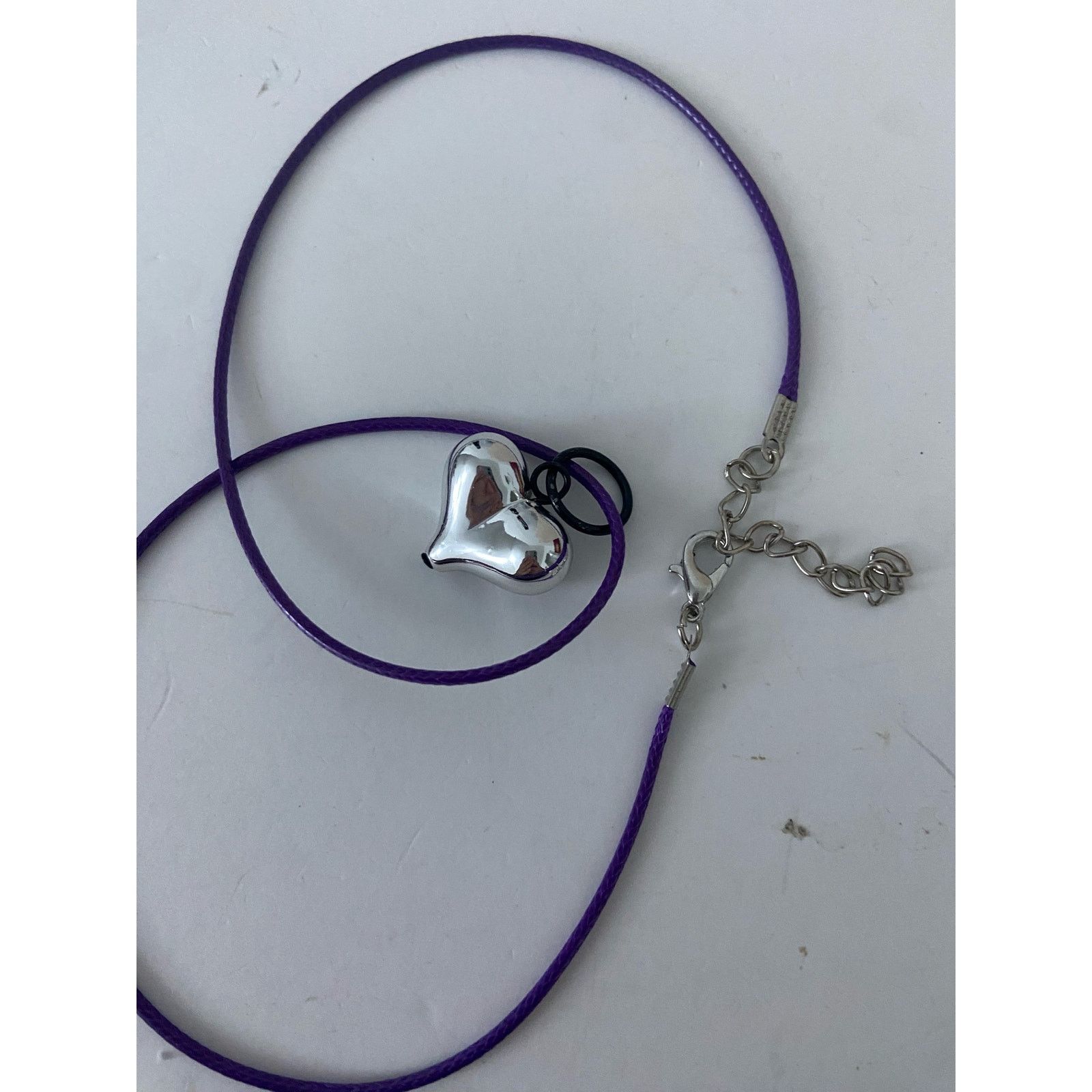 Handmade puffy heart pendant necklace Size ONE SIZE - 4 Thumbnail