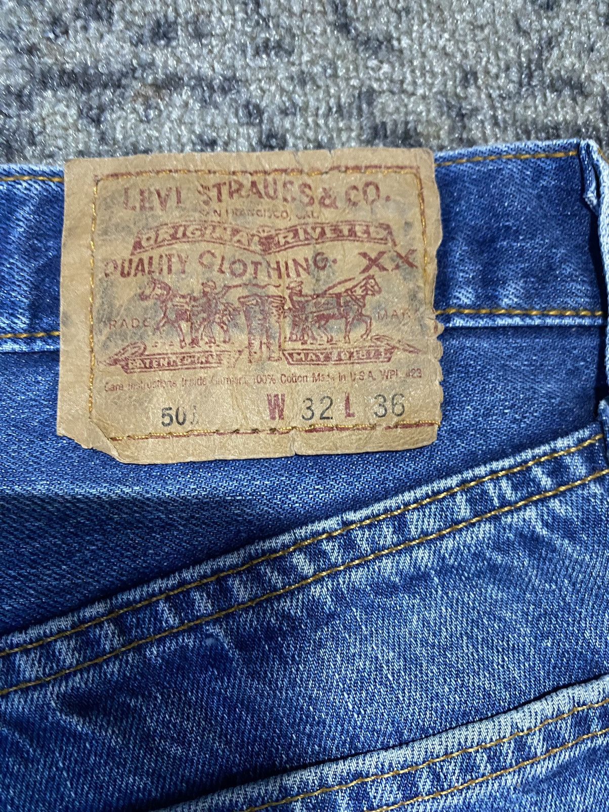 Levi's Levis denim jeans vintage selvedge 90’s distressed Size US 30 / EU 46 - 3 Thumbnail