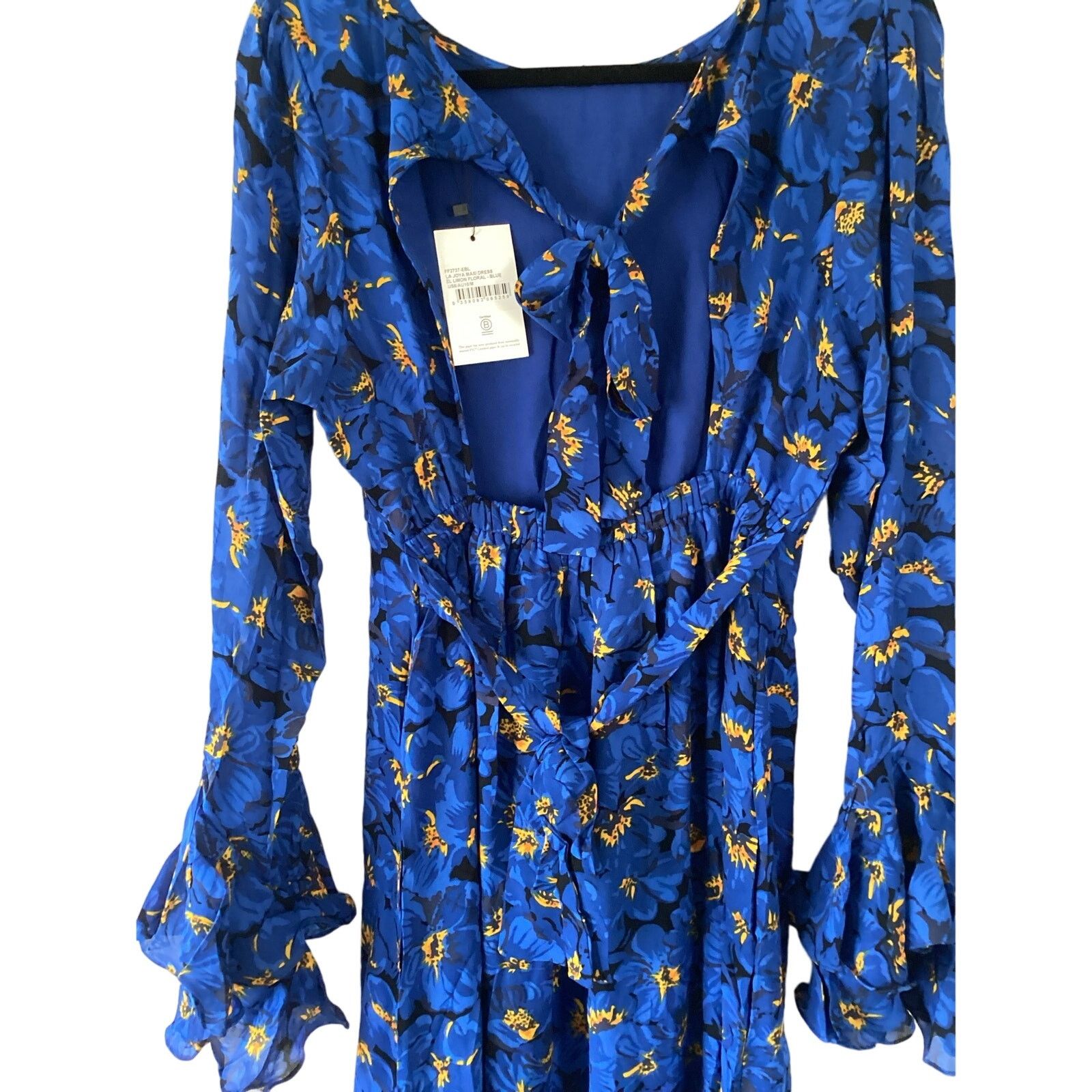 FAITHFULL NWT Faithfull The Brand La JoyaFloral Blue Maxi Dress Sz 6 Size M / US 6-8 / IT 42-44 - 7 Thumbnail