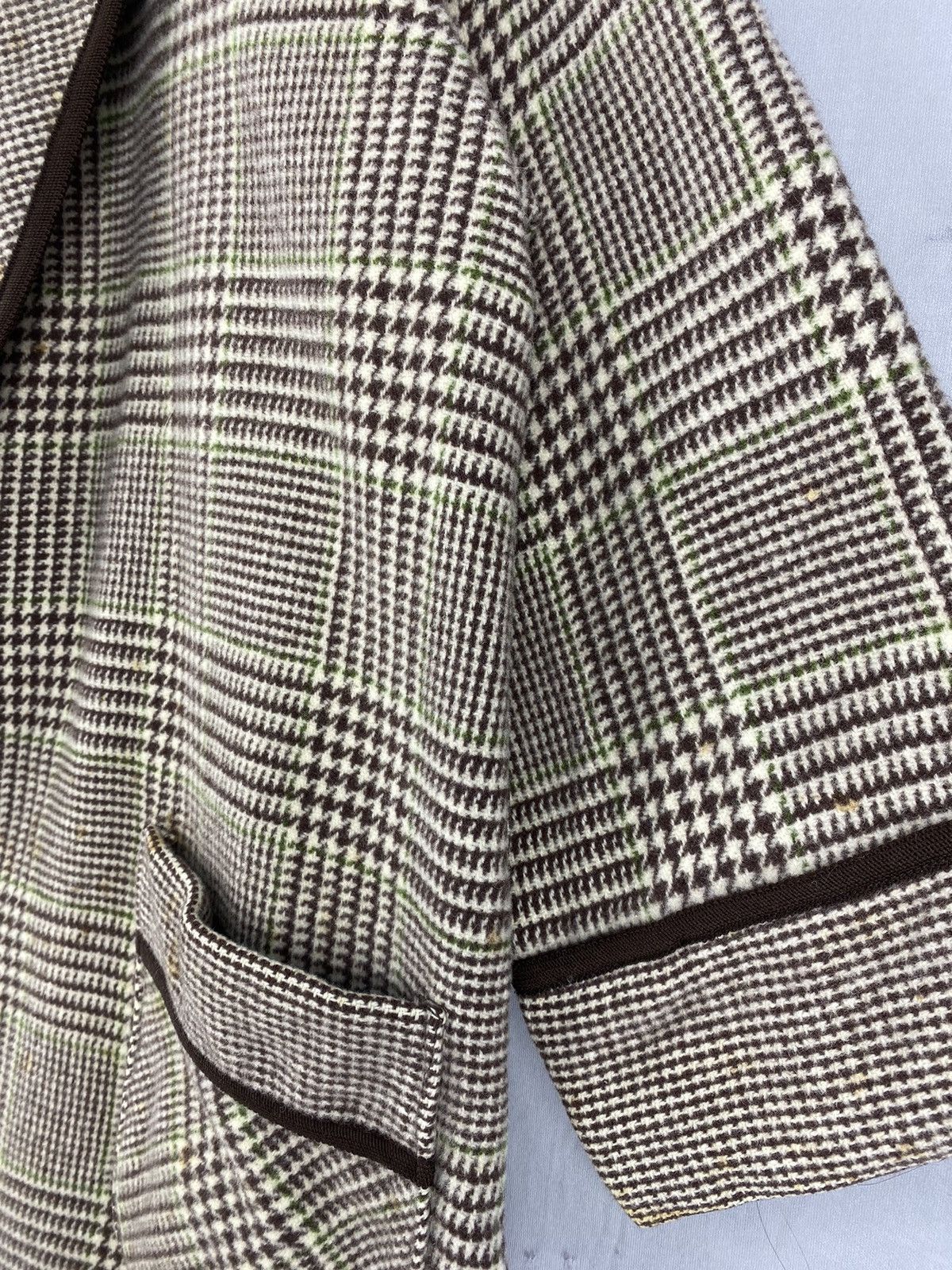Designer Vintage Amour Homme Kimono Cardigan Houndstooth Size L / US 10 / IT 46 - 3 Thumbnail