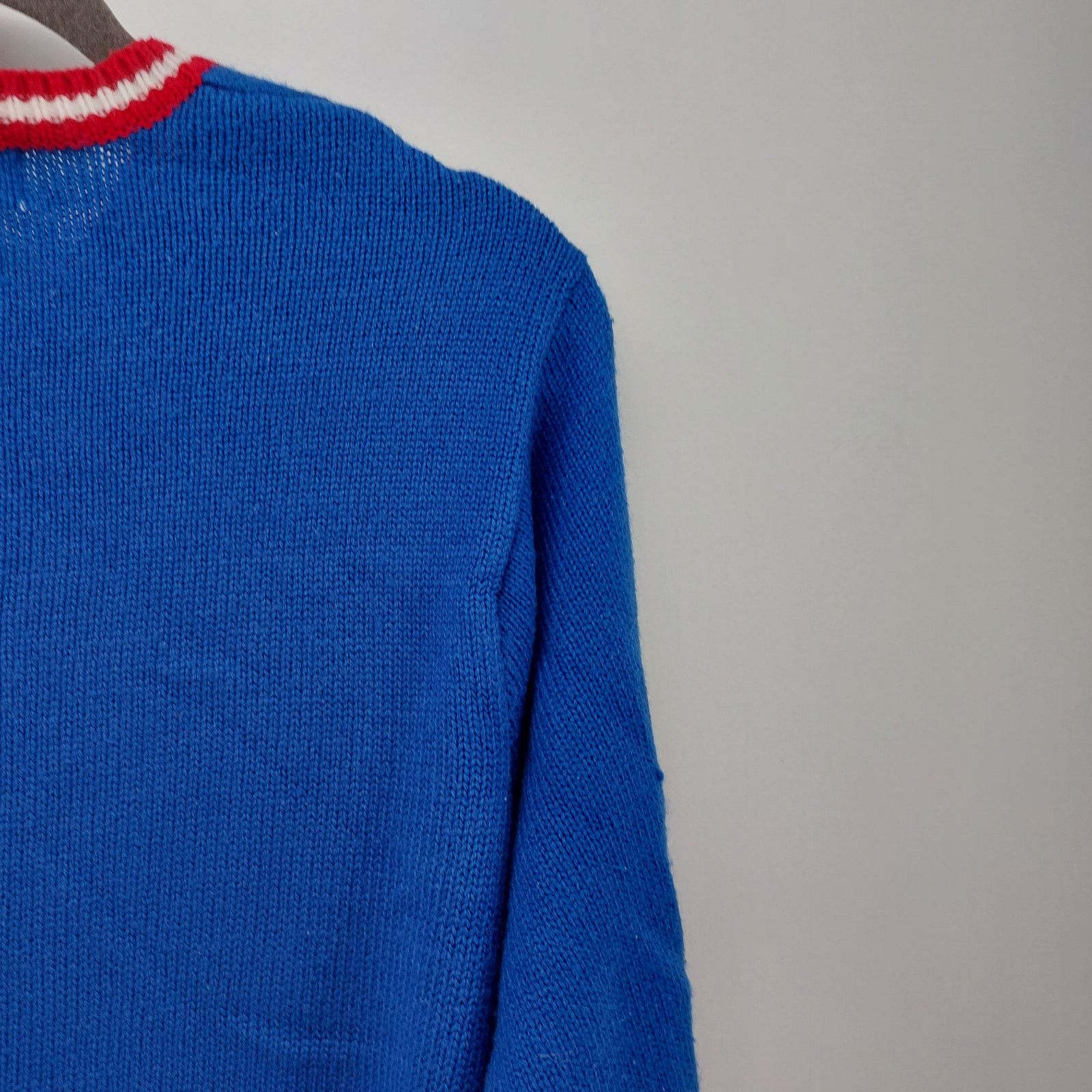 Other Jolly Sweaters Sz L Unisex Blue Knit Reindeer Tree Snowflake Size L / US 10 / IT 46 - 12 Thumbnail