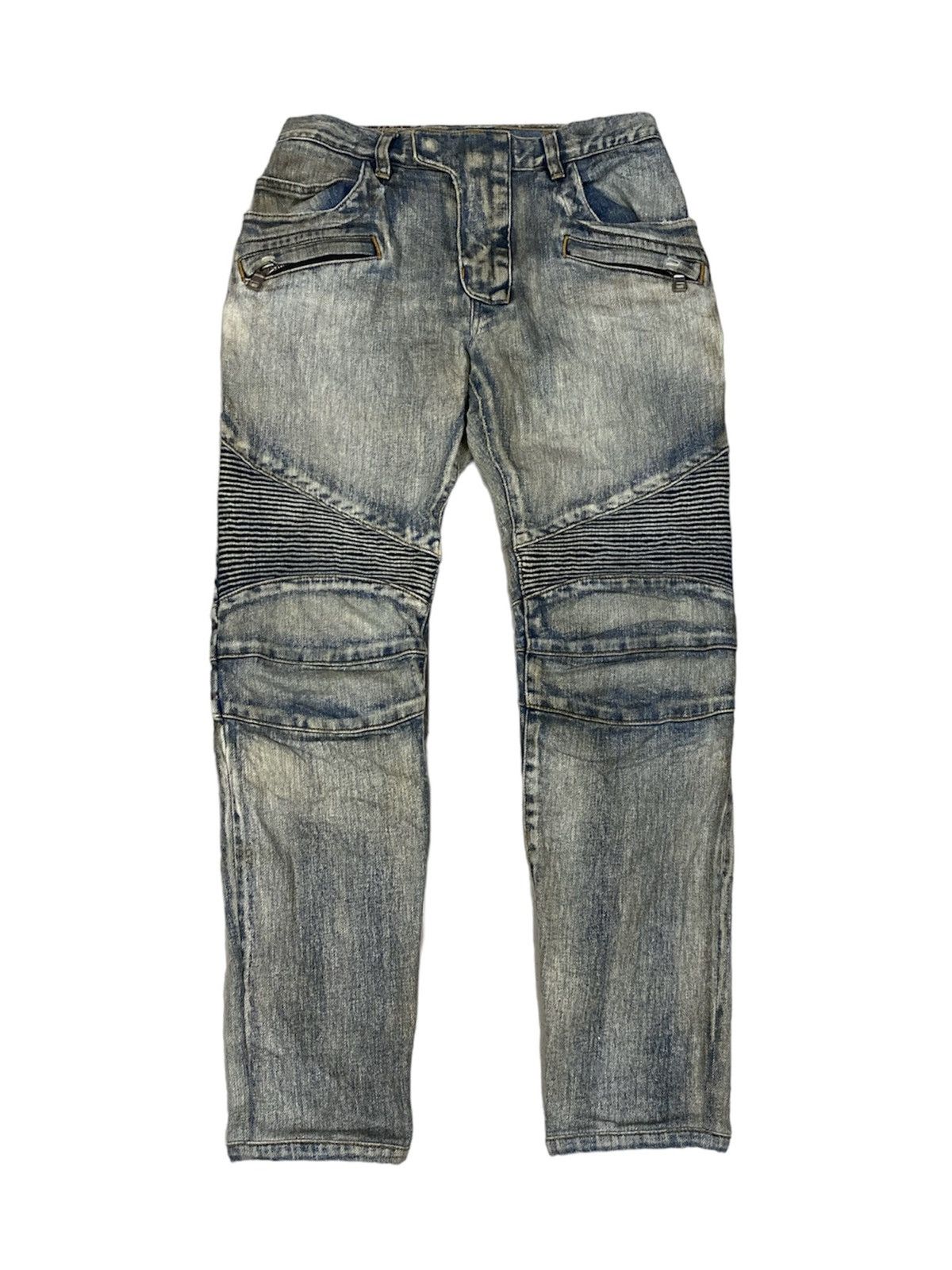 image of Balmain Biker Jeans Selvage Denim Made In Japan in Blue, Men's (Size 30)
