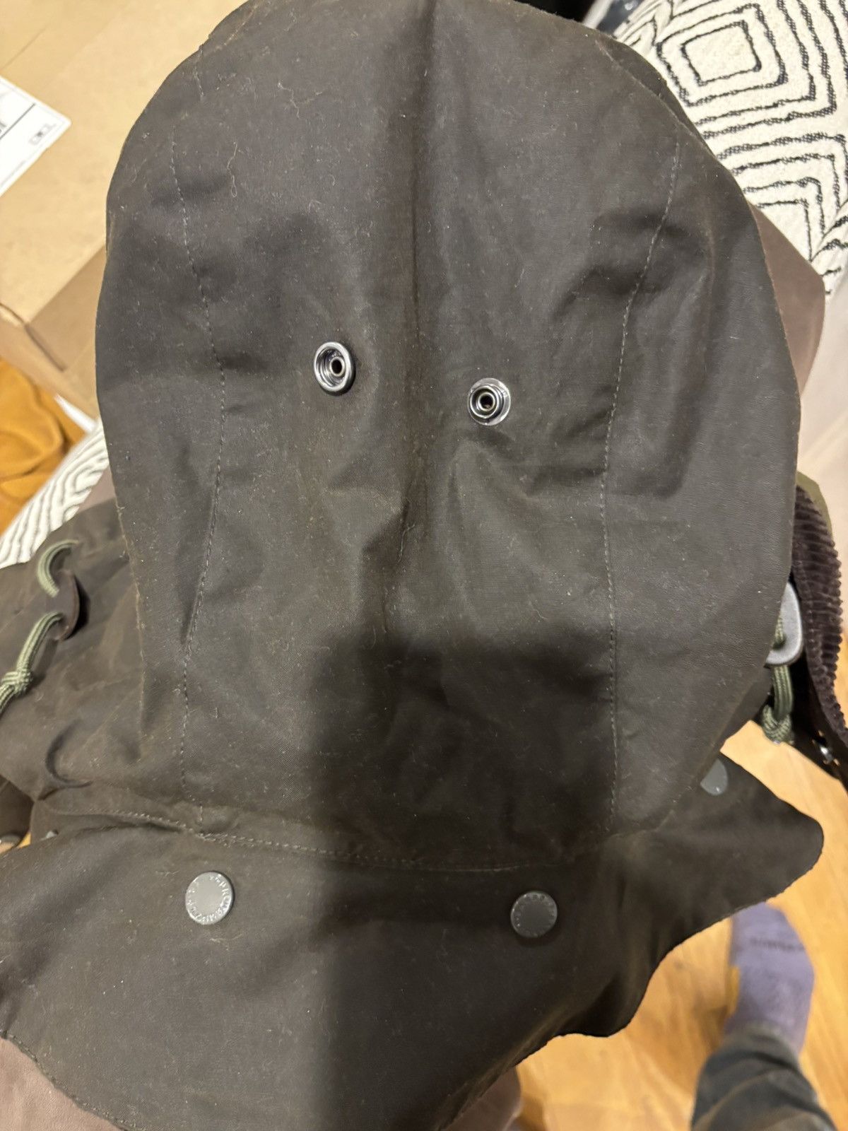 Barbour × Engineered Garments NOS Barbour x Engineered Garments Upland Wax Jacket L Olive Size US L / EU 52-54 / 3 - 9 Thumbnail