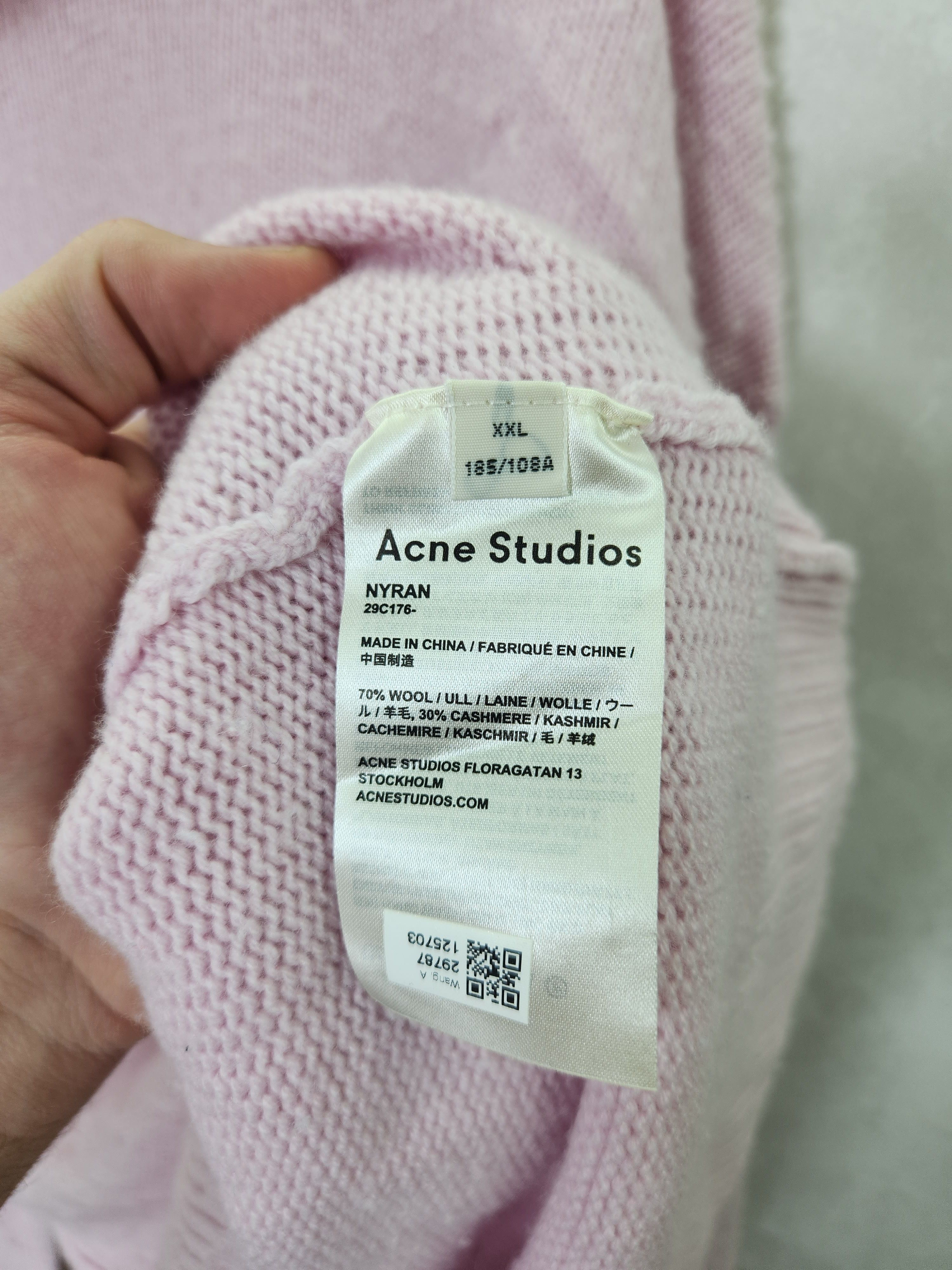 Acne Studios Rare Acne Studio Nyran Wool cshmere high neck pink sweater Size US XXL / EU 58 / 5 - 9 Thumbnail