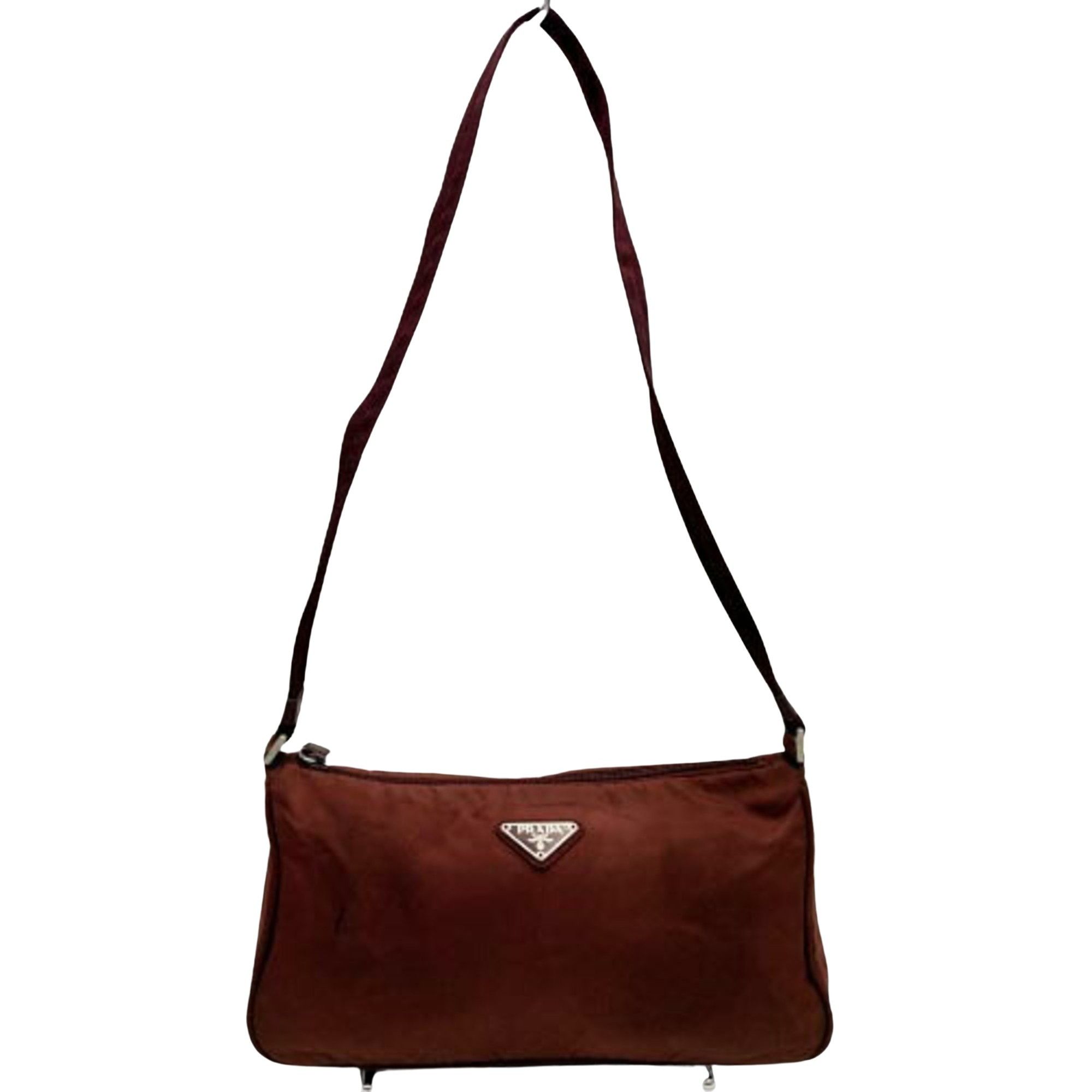 image of Prada Tessuto Shopper in Burgundy, Women's