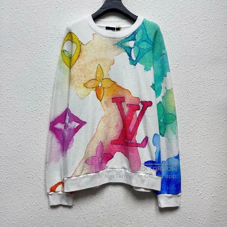 Louis Vuitton louis vuitton watercolor graphic sweatshirt. Size US XXL / EU 58 / 5 - 1 Thumbnail