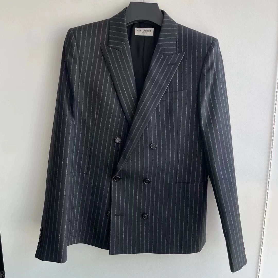 Saint Laurent Paris Saint Laurent Paris Striped suit jacket Size US M / EU 48-50 / 2 - 1 Thumbnail