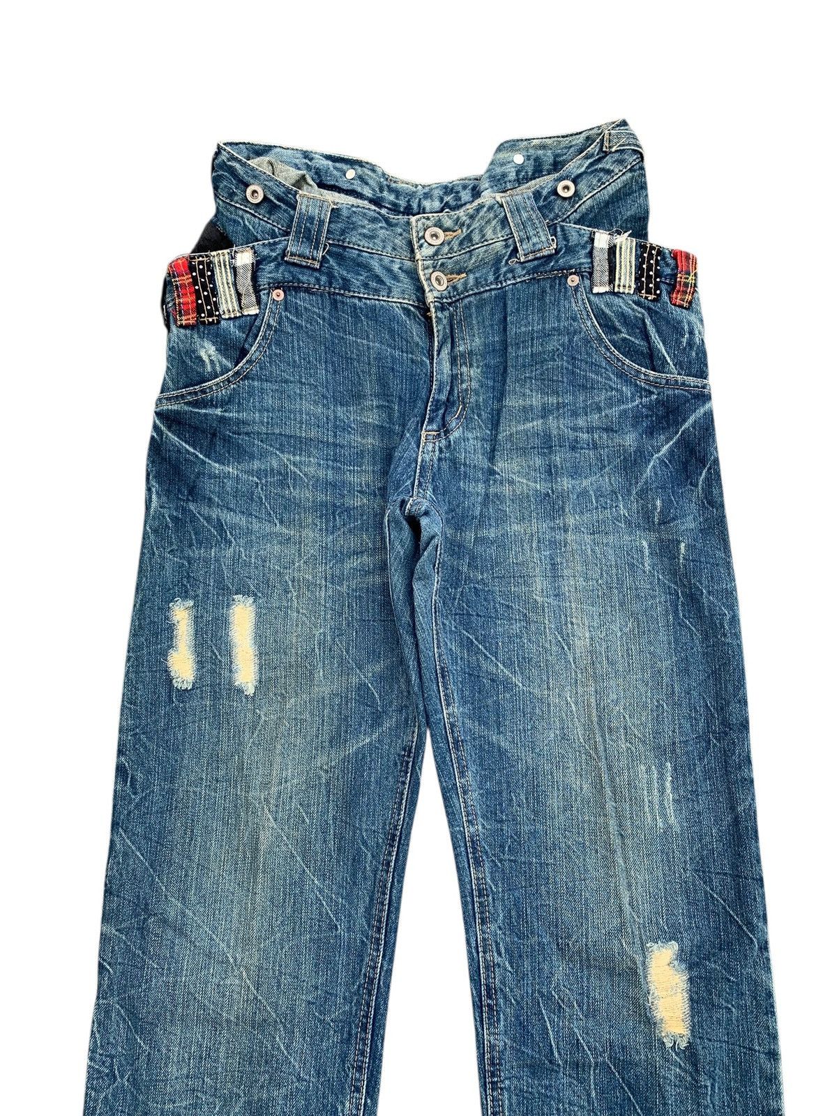 Kapital DOUBLE WAIST PUNK STYLE RUSTY UNBRAND DISTRESSED DENIM Size US 29 - 6 Thumbnail