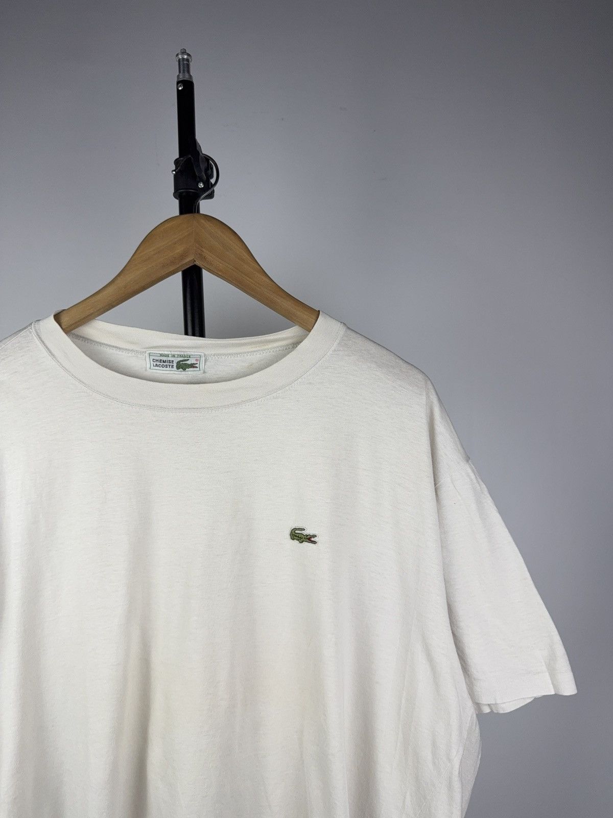 Lacoste Vintage 80s Retro Basic Lacoste France Single Stitch Tee Size US L / EU 52-54 / 3 - 2 Thumbnail
